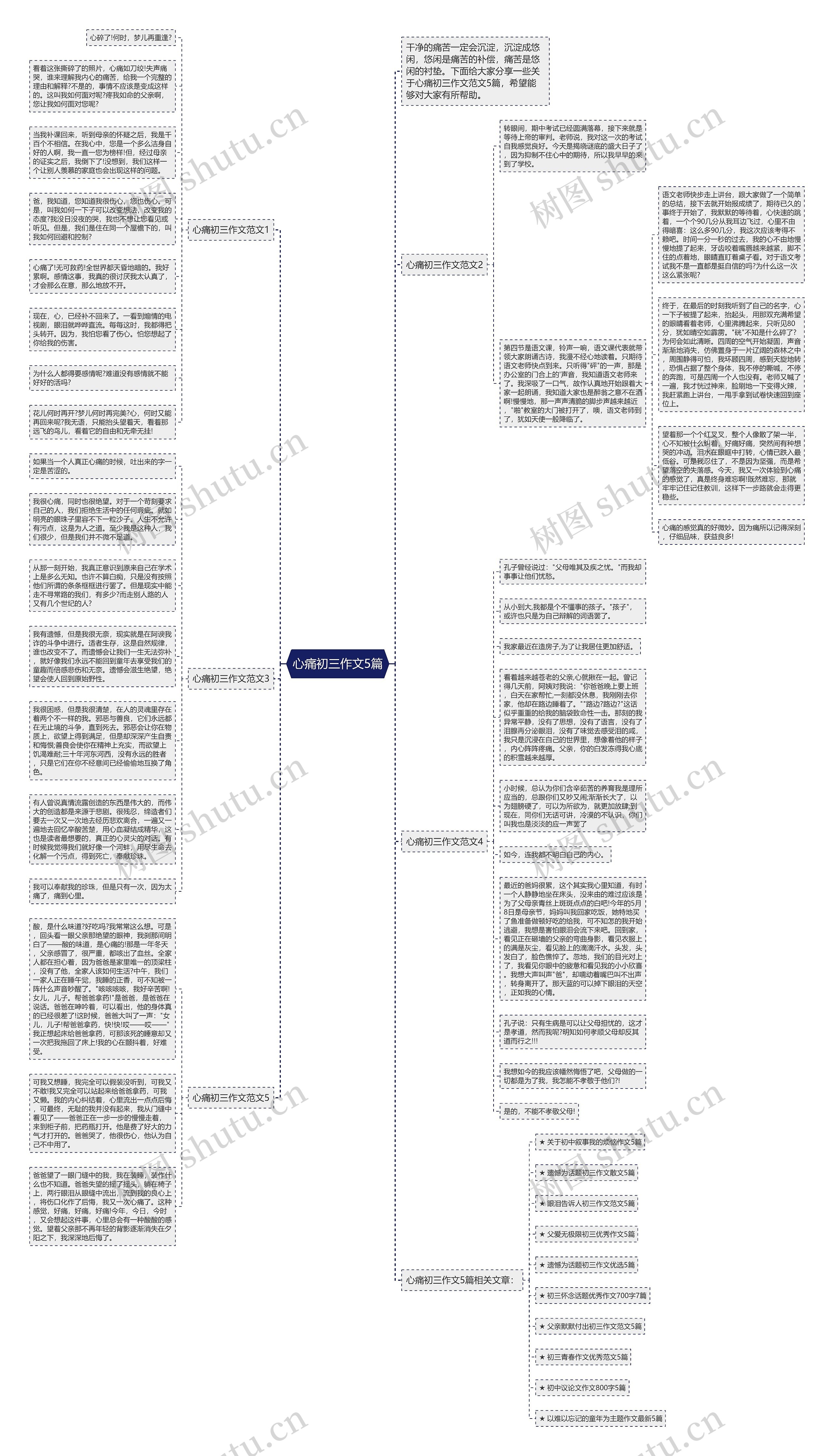 心痛初三作文5篇思维导图