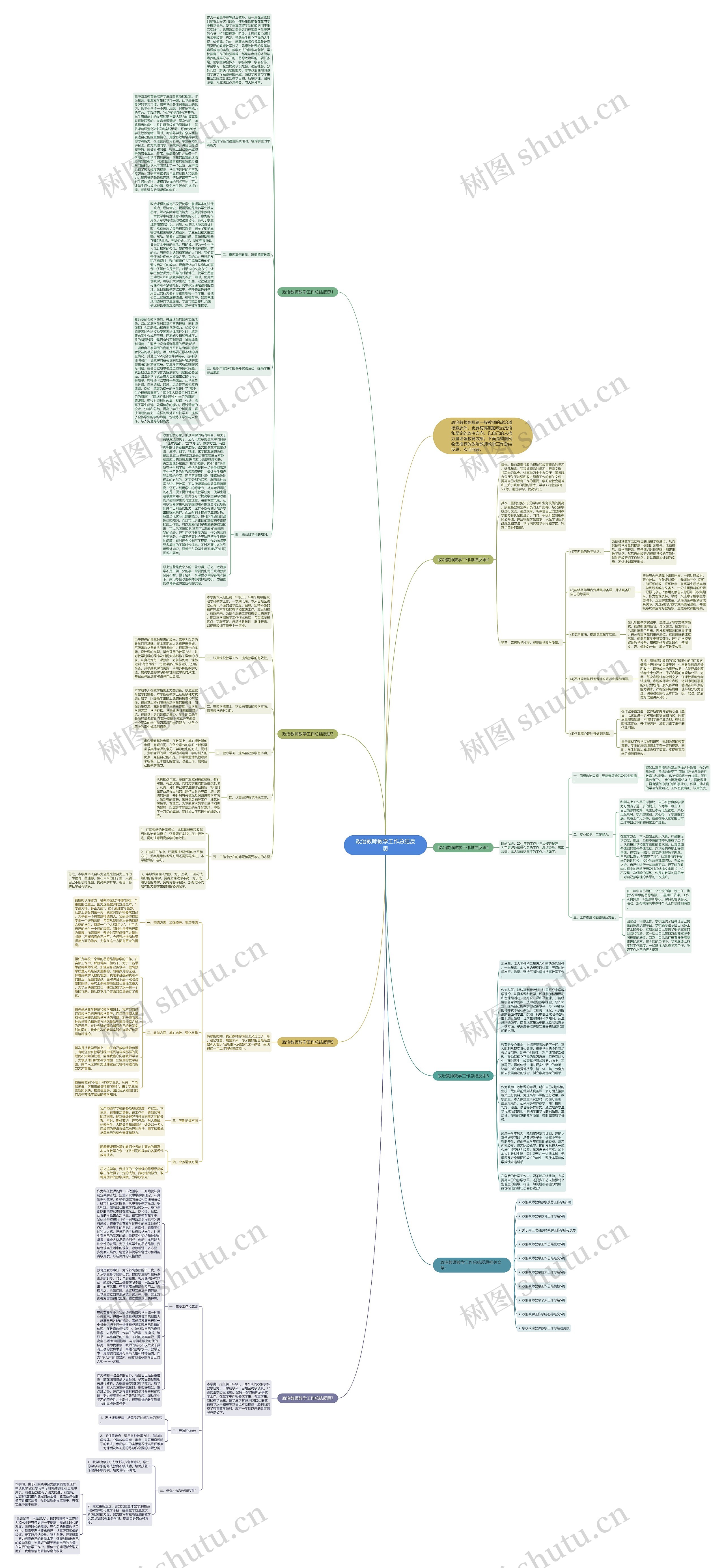 政治教师教学工作总结反思思维导图