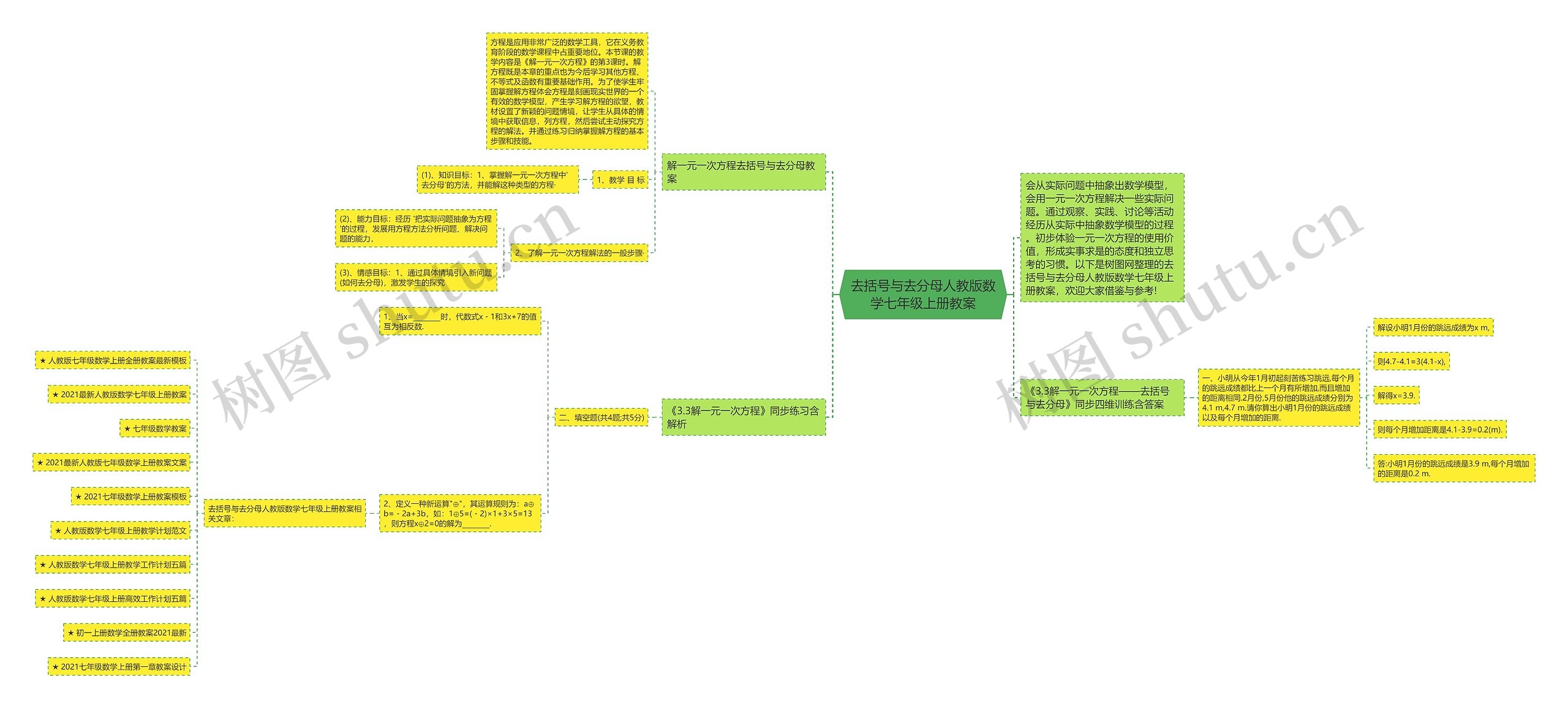 去括号与去分母人教版数学七年级上册教案