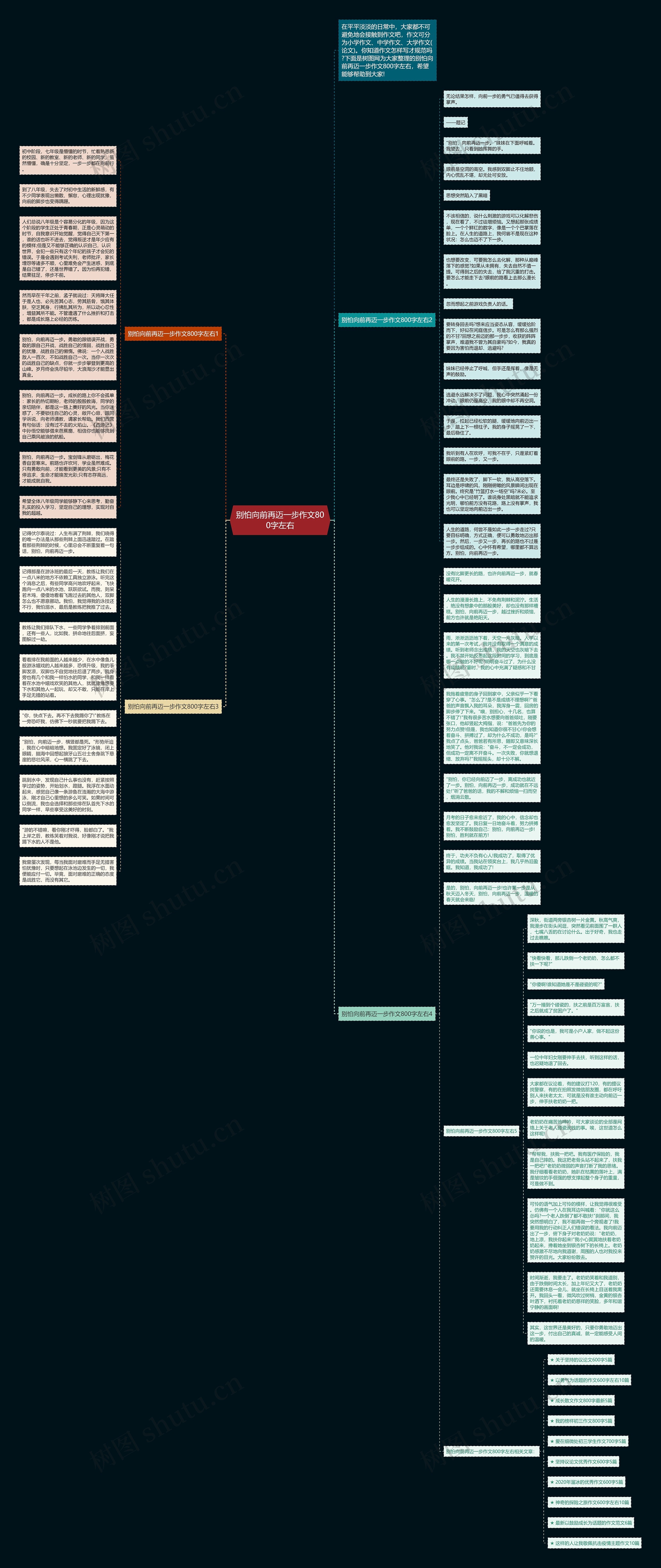 别怕向前再迈一步作文800字左右思维导图
