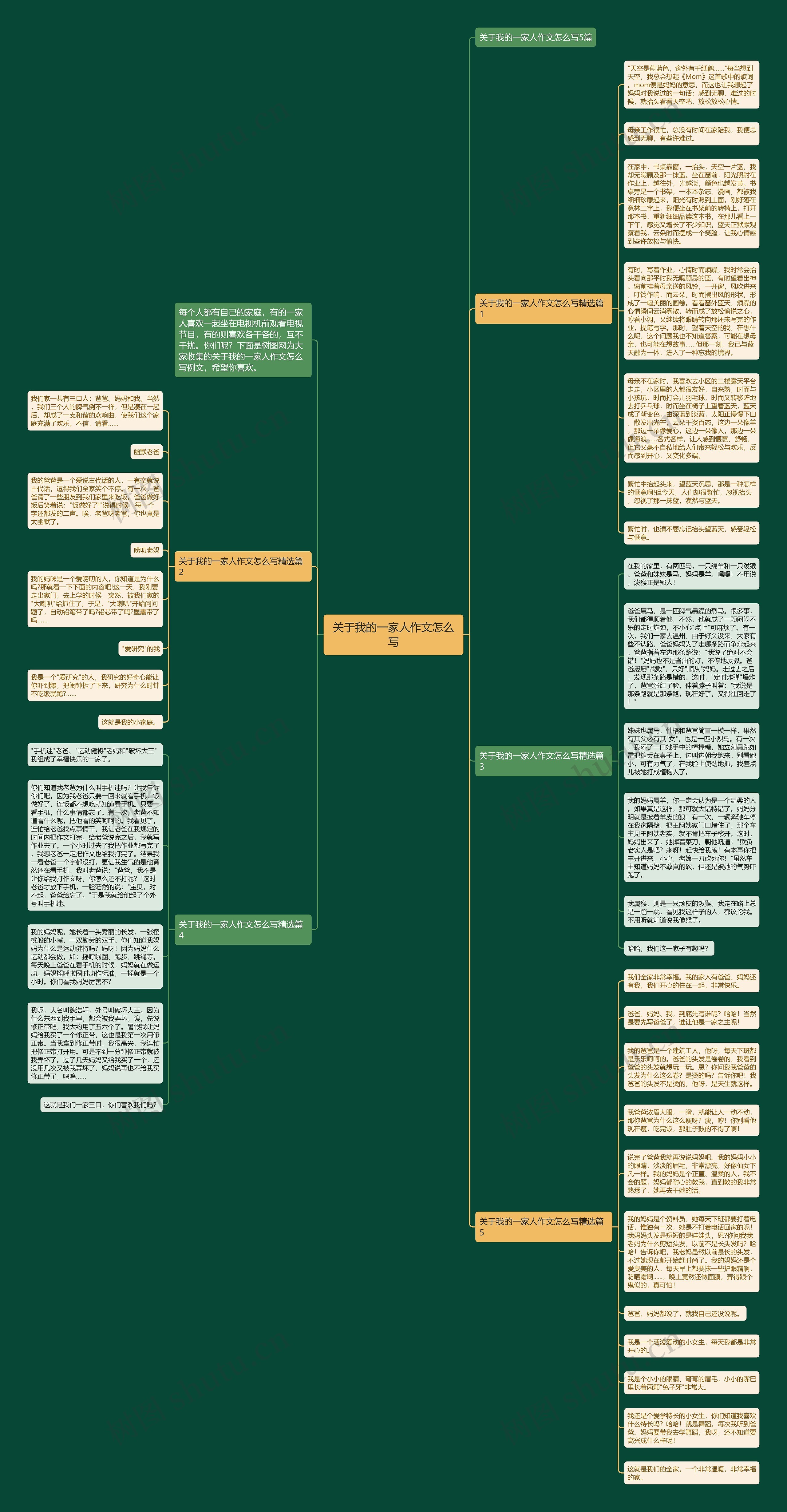 关于我的一家人作文怎么写思维导图