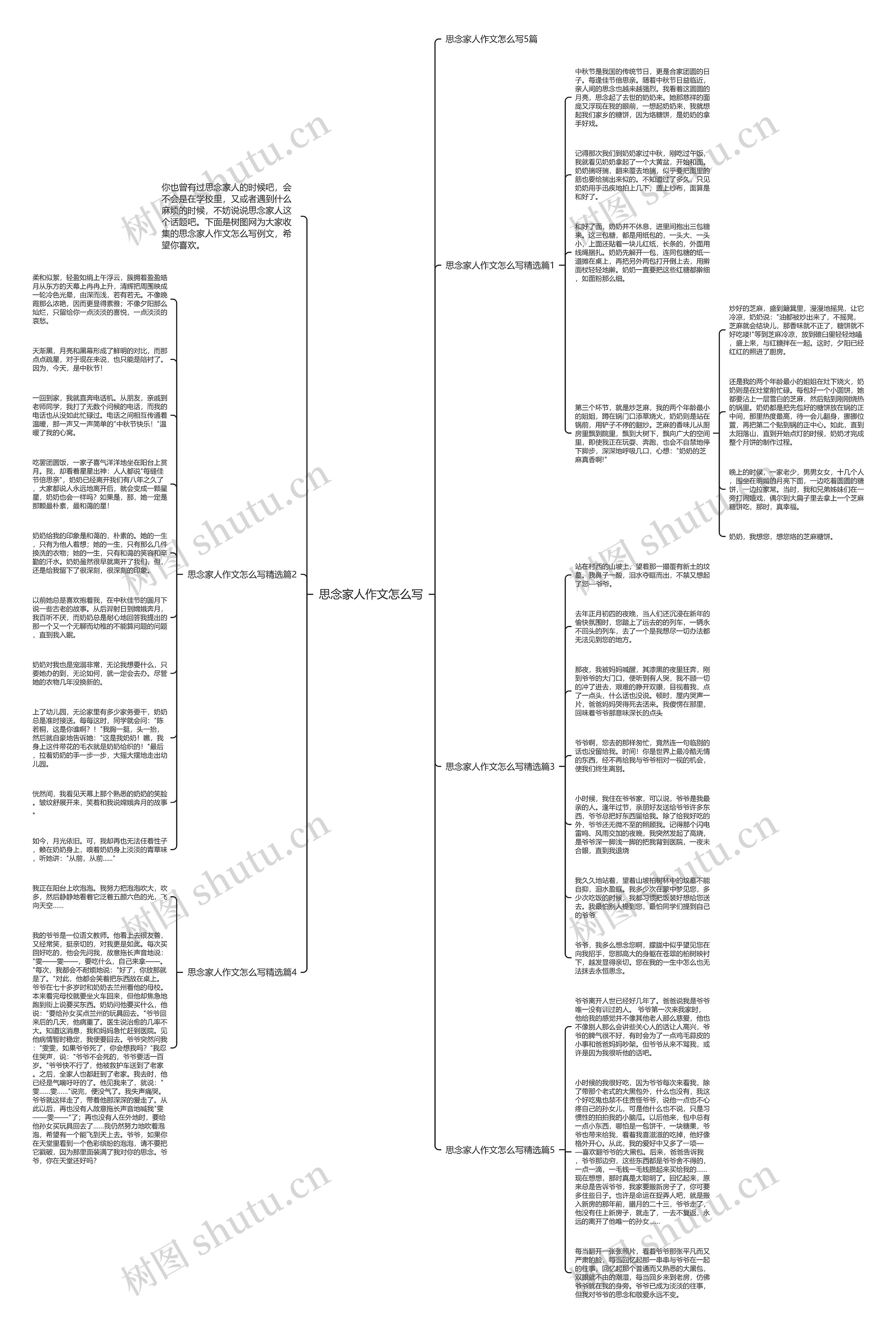 思念家人作文怎么写思维导图