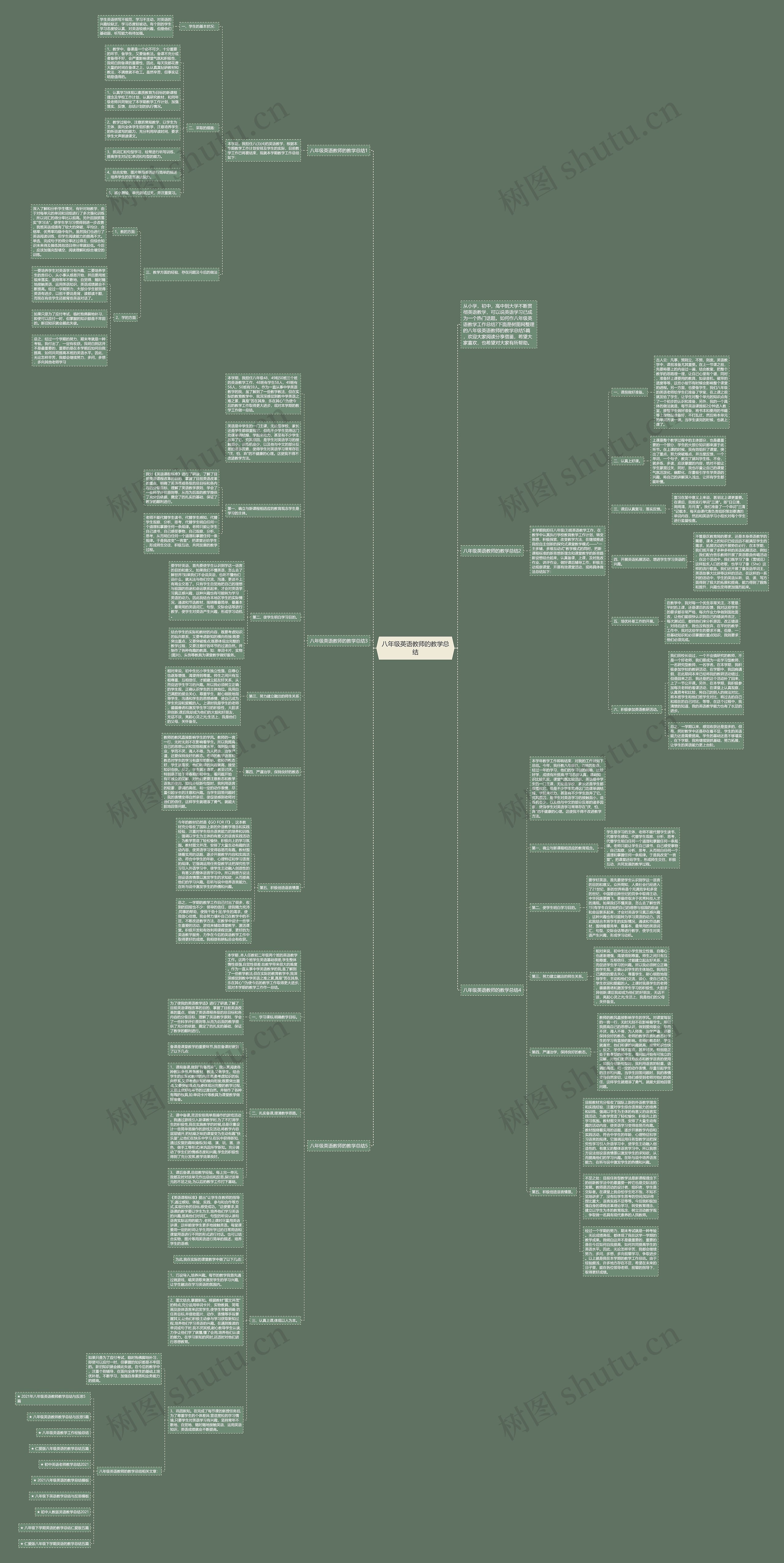 八年级英语教师的教学总结思维导图