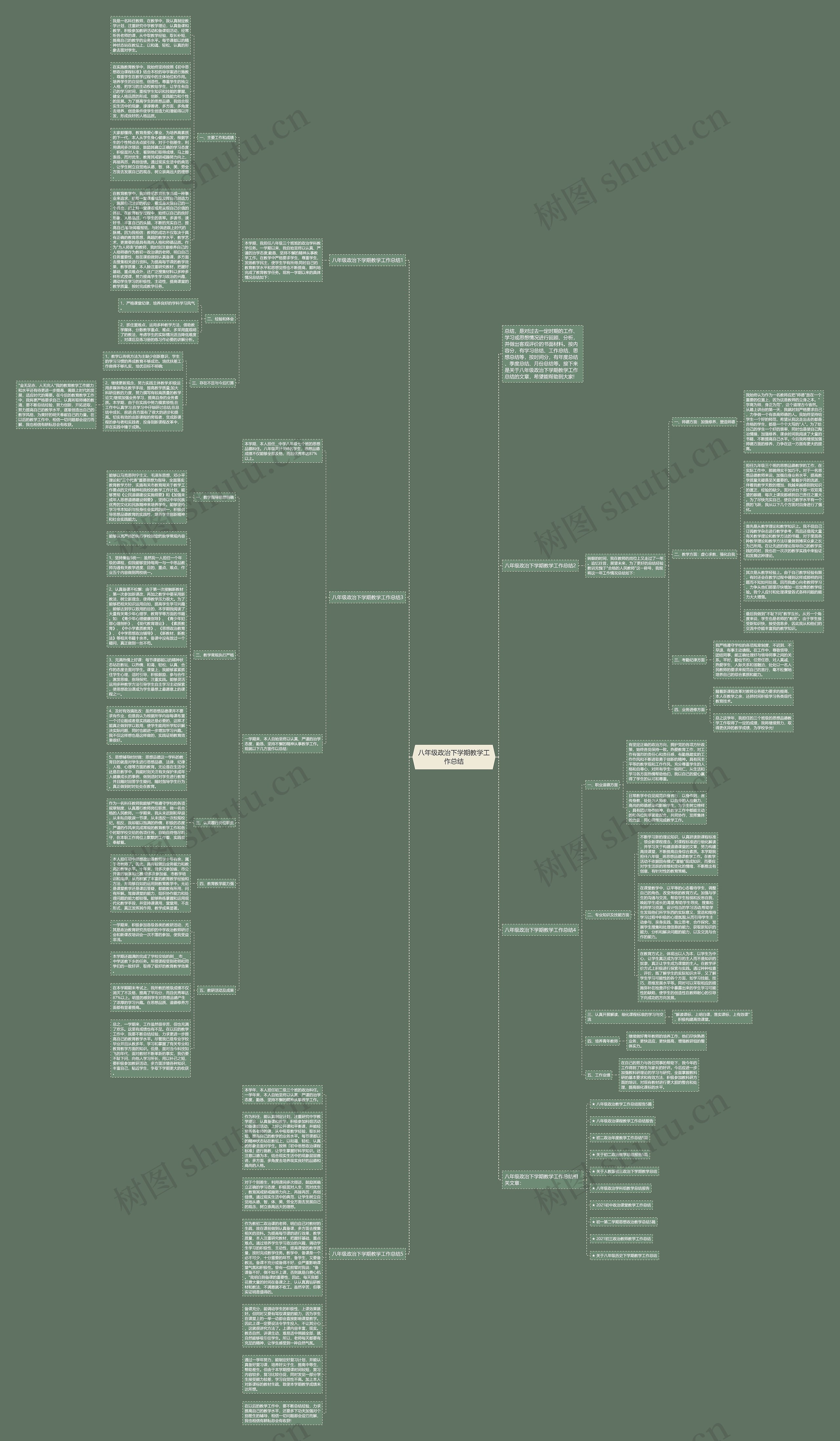 八年级政治下学期教学工作总结思维导图