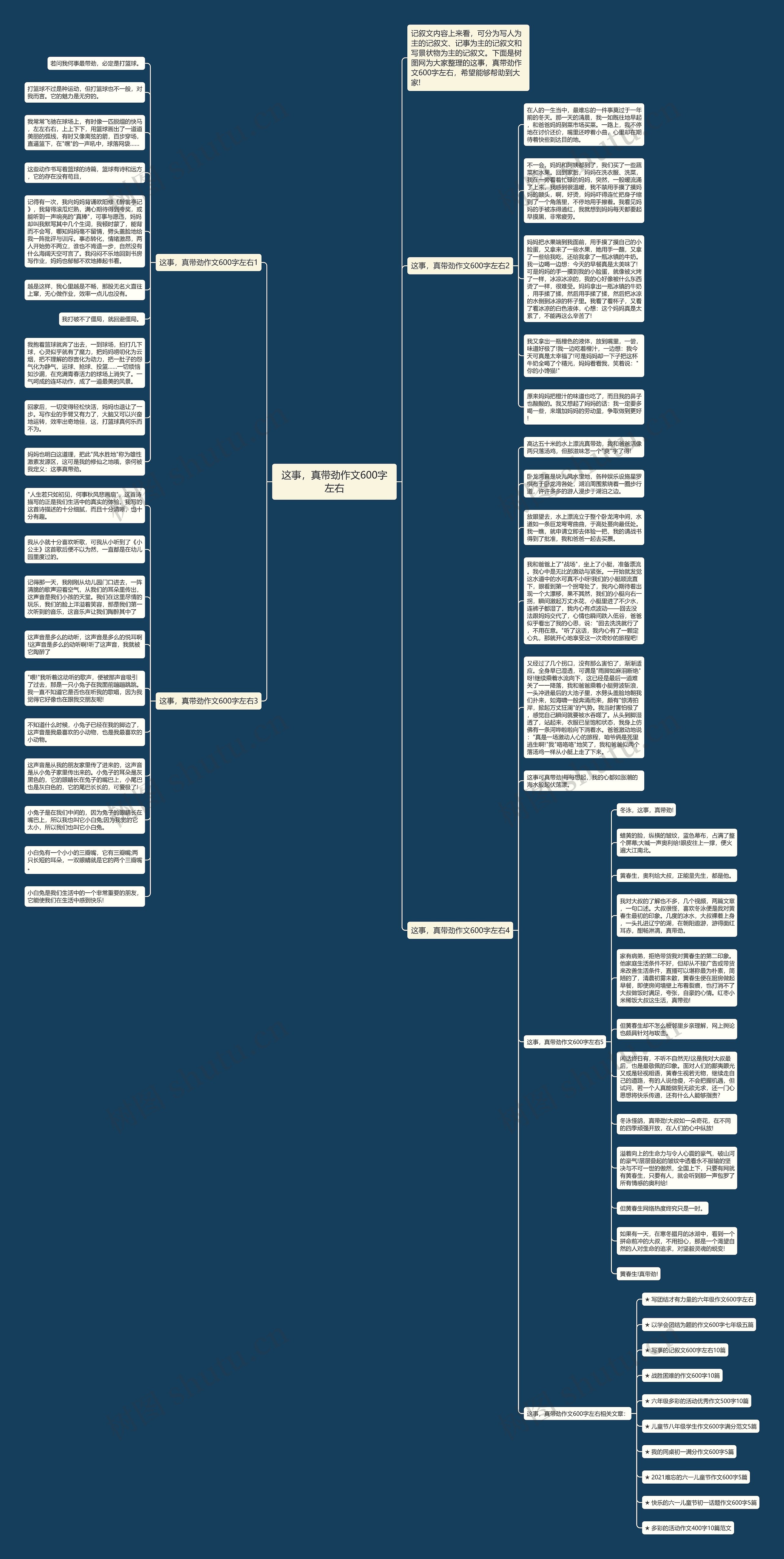 这事，真带劲作文600字左右思维导图