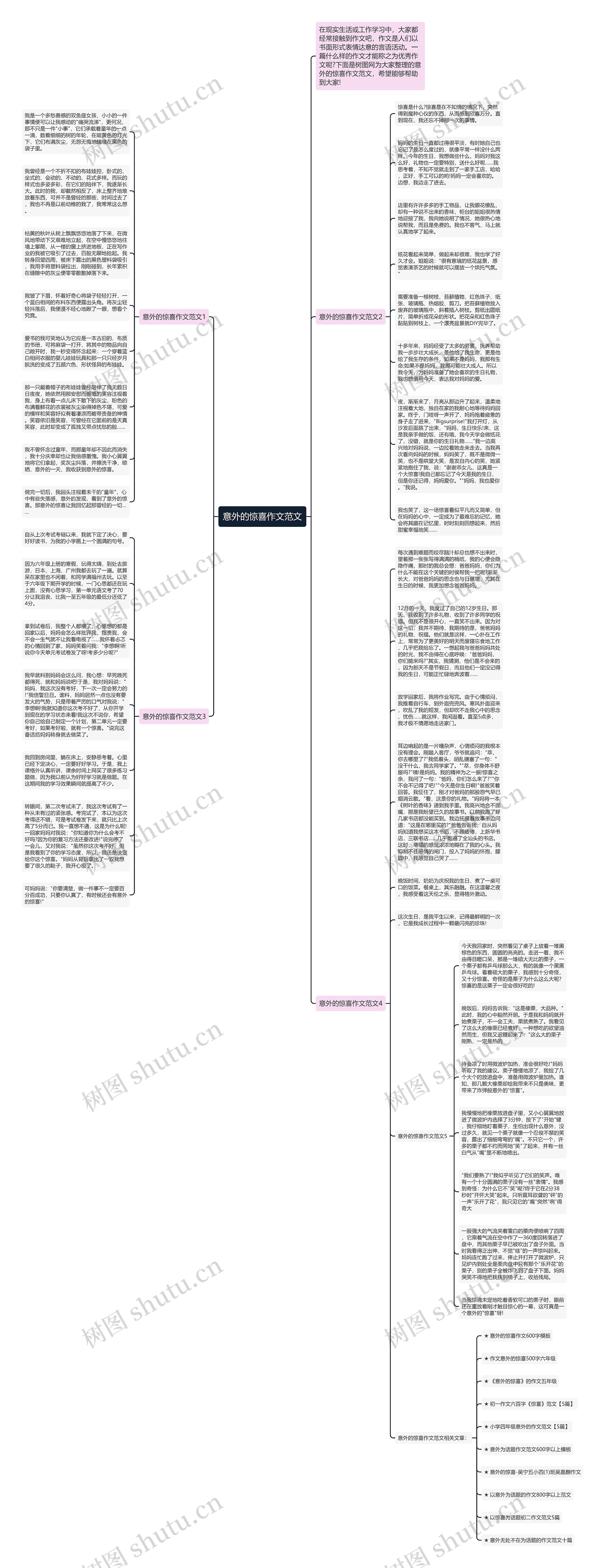 意外的惊喜作文范文思维导图
