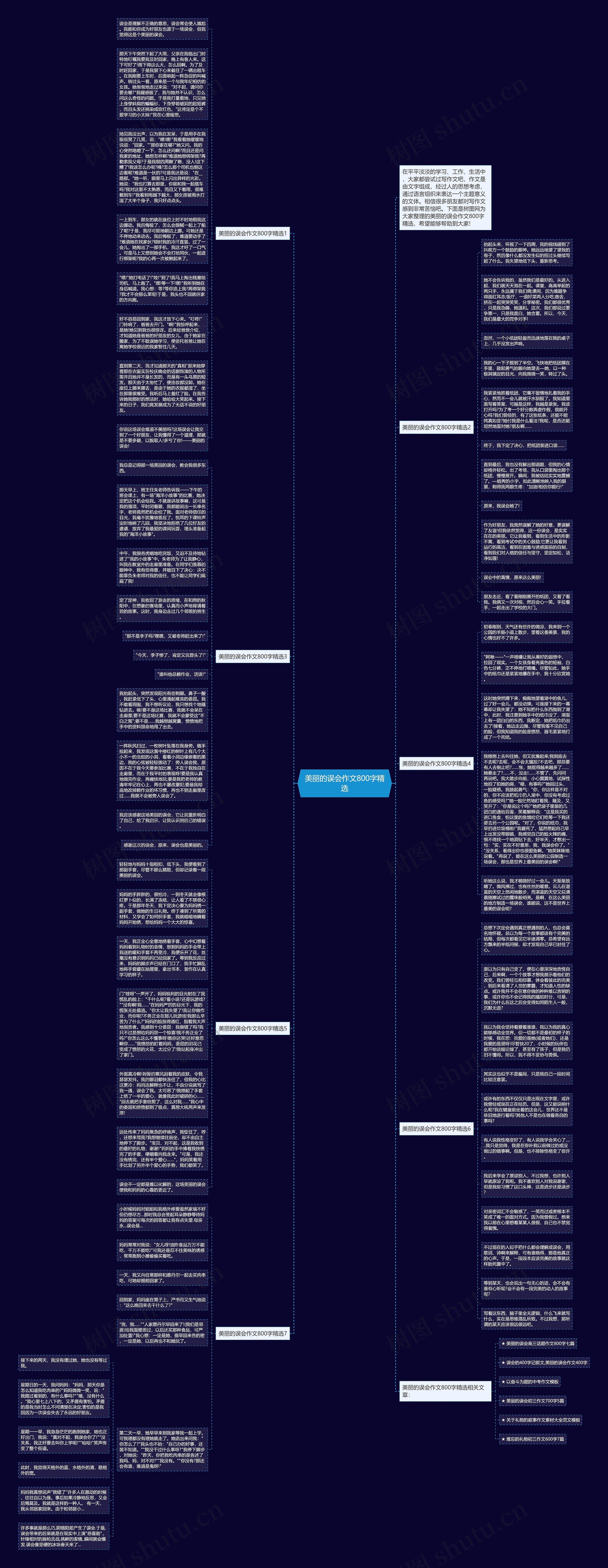 美丽的误会作文800字精选思维导图