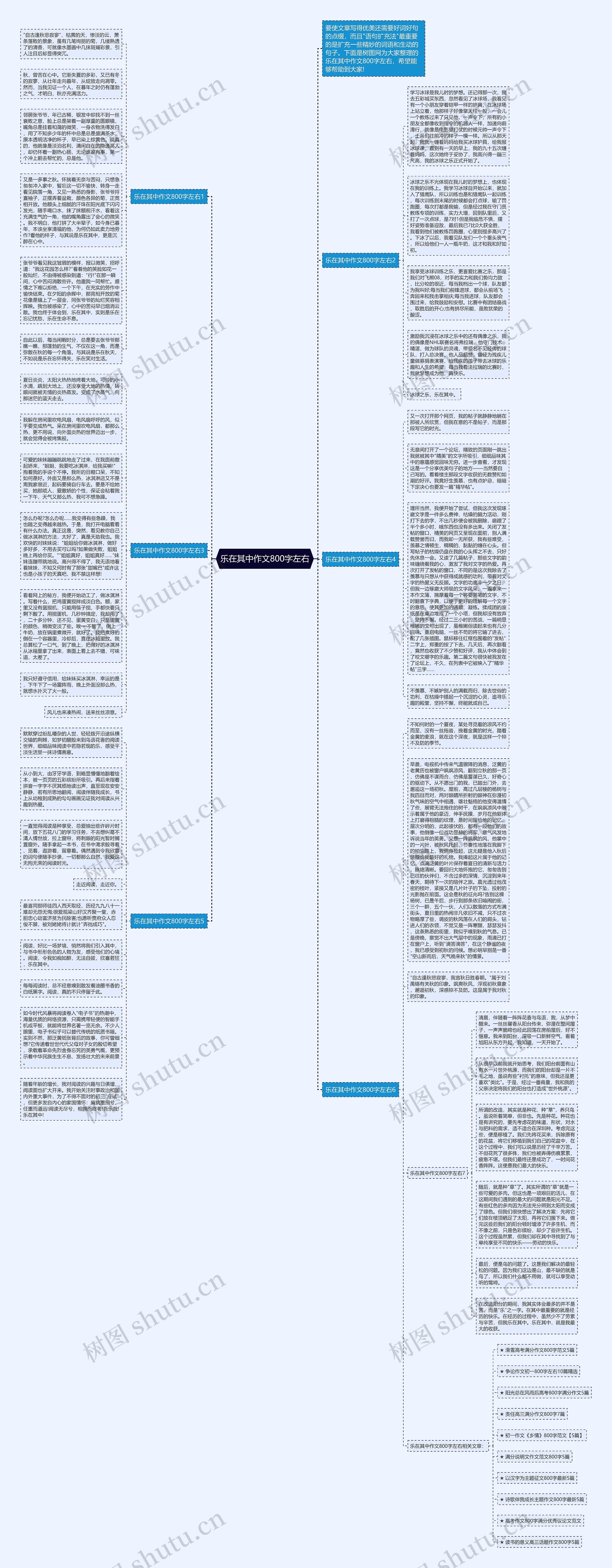 乐在其中作文800字左右思维导图