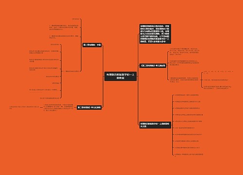 有理数苏教版数学初一上册教案思维导图