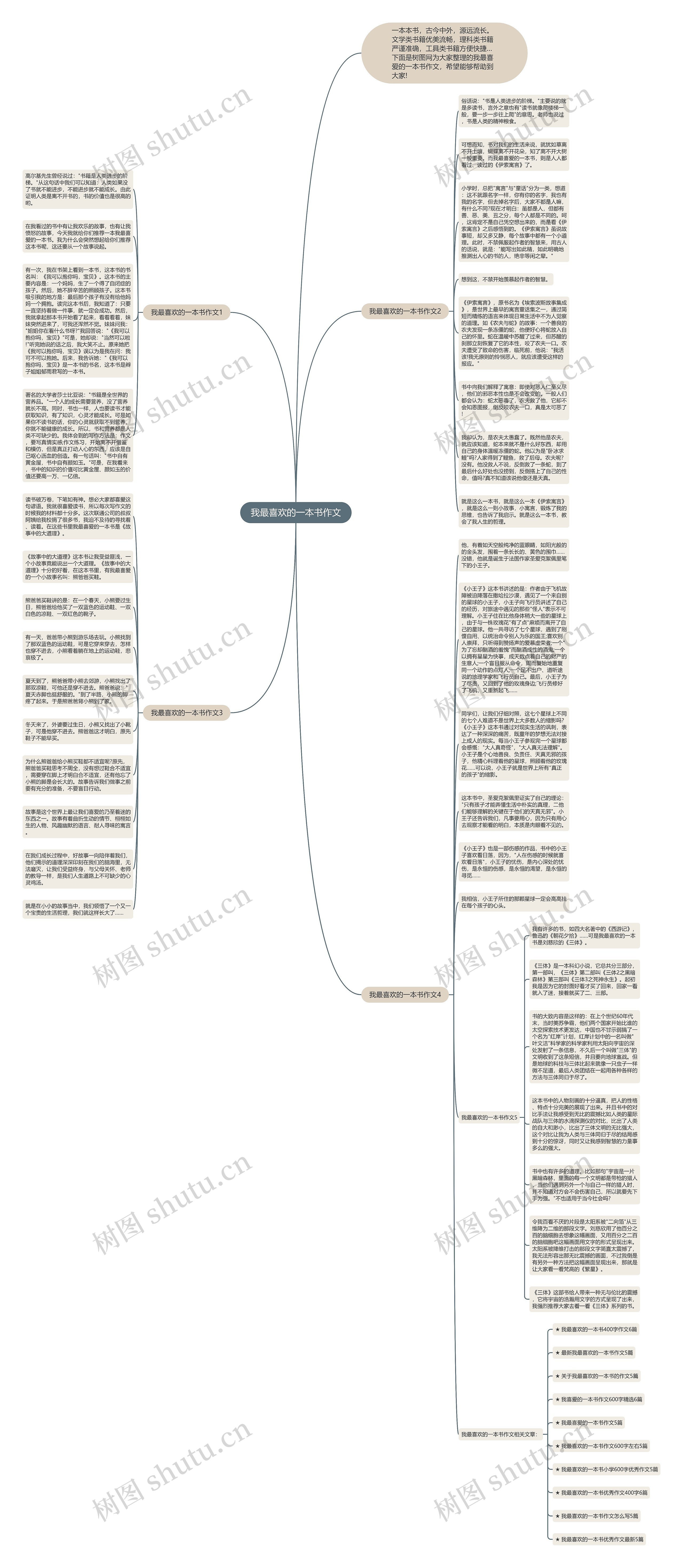 我最喜欢的一本书作文思维导图