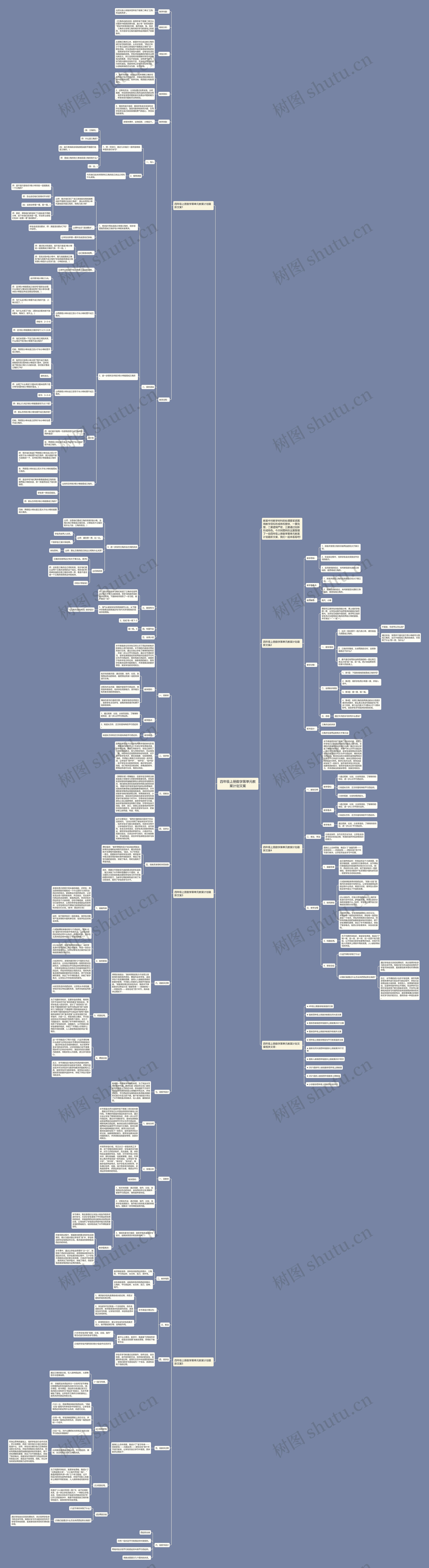 四年级上册数学第单元教案计划文案 四年级上册数学第单元教案计划文案