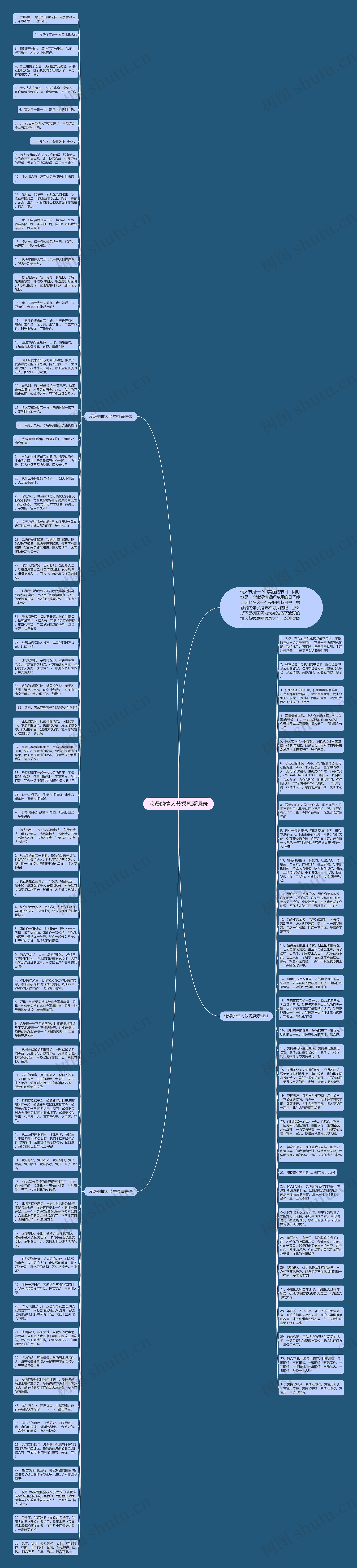 浪漫的情人节秀恩爱语录思维导图