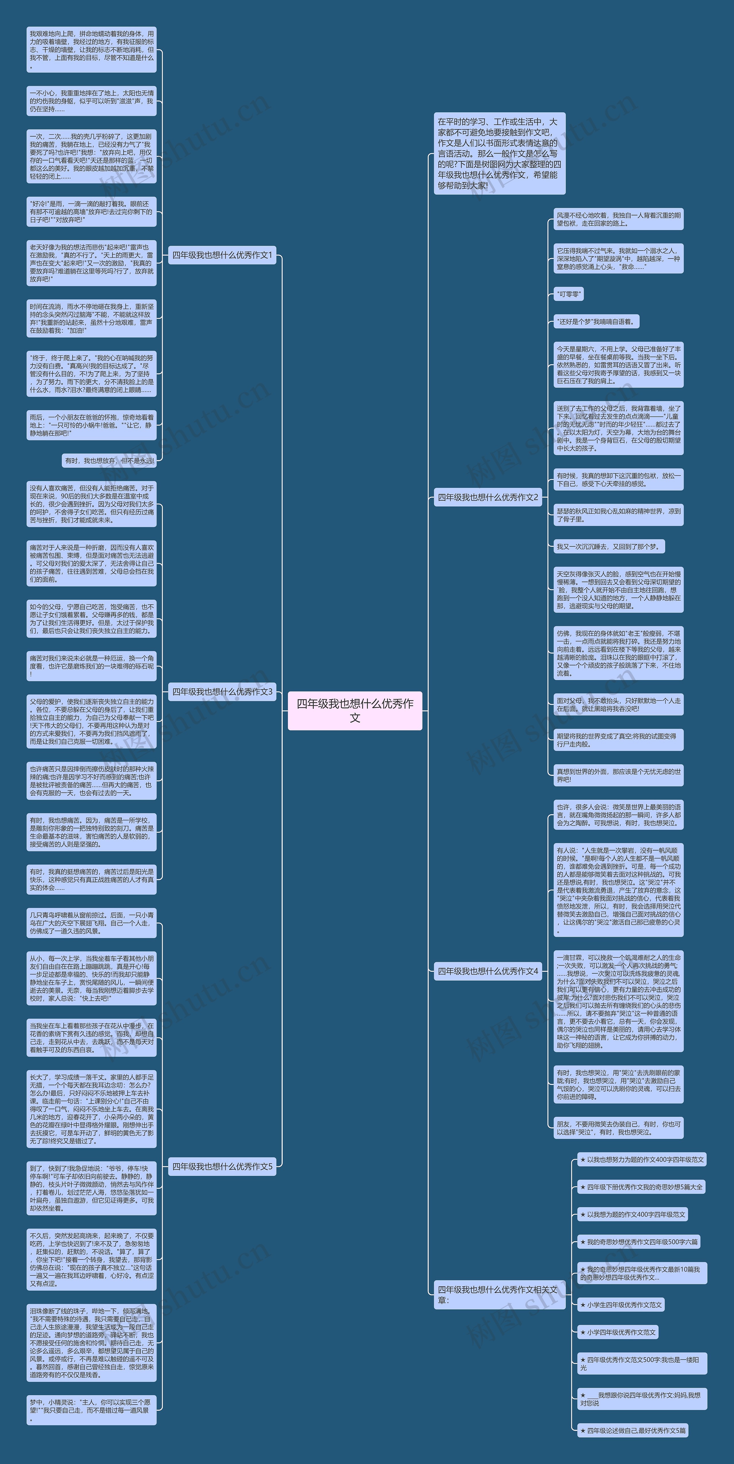 四年级我也想什么优秀作文思维导图