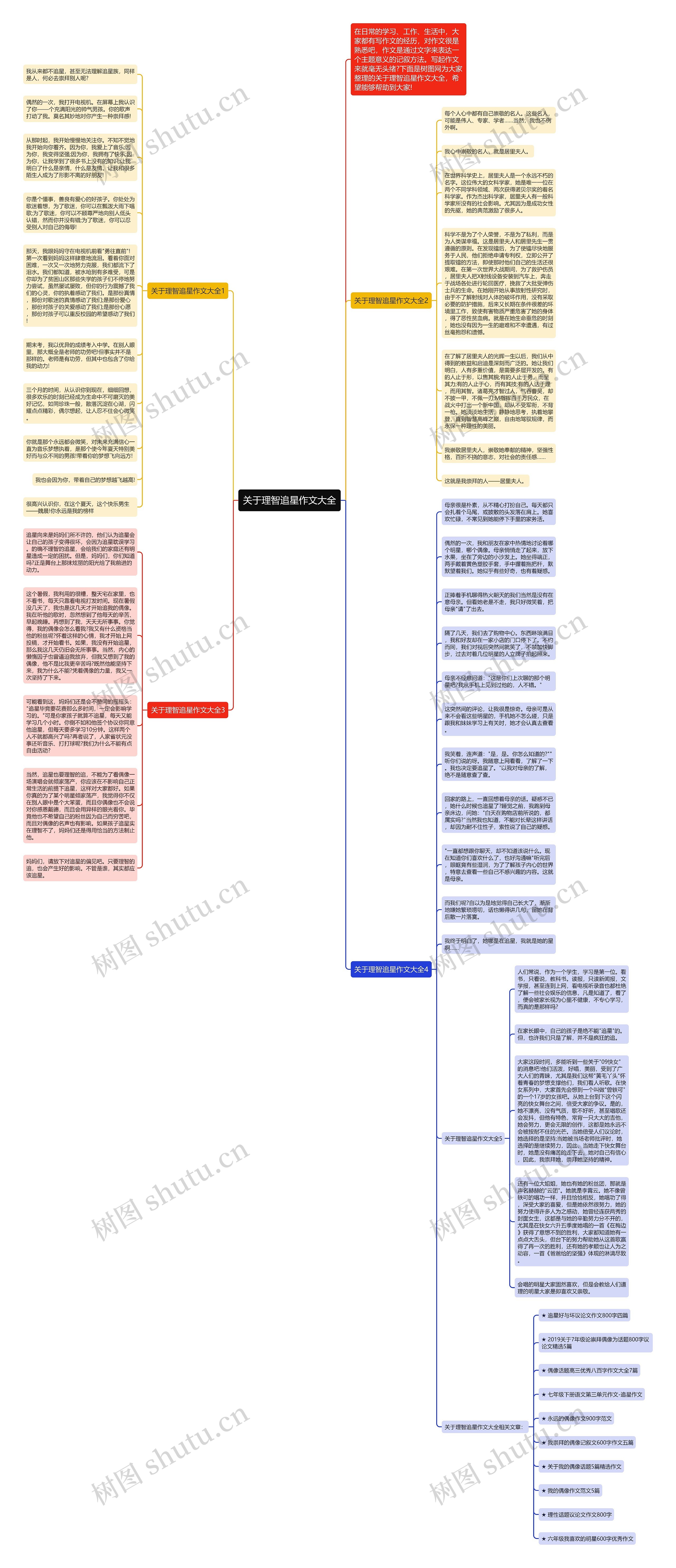 关于理智追星作文大全思维导图