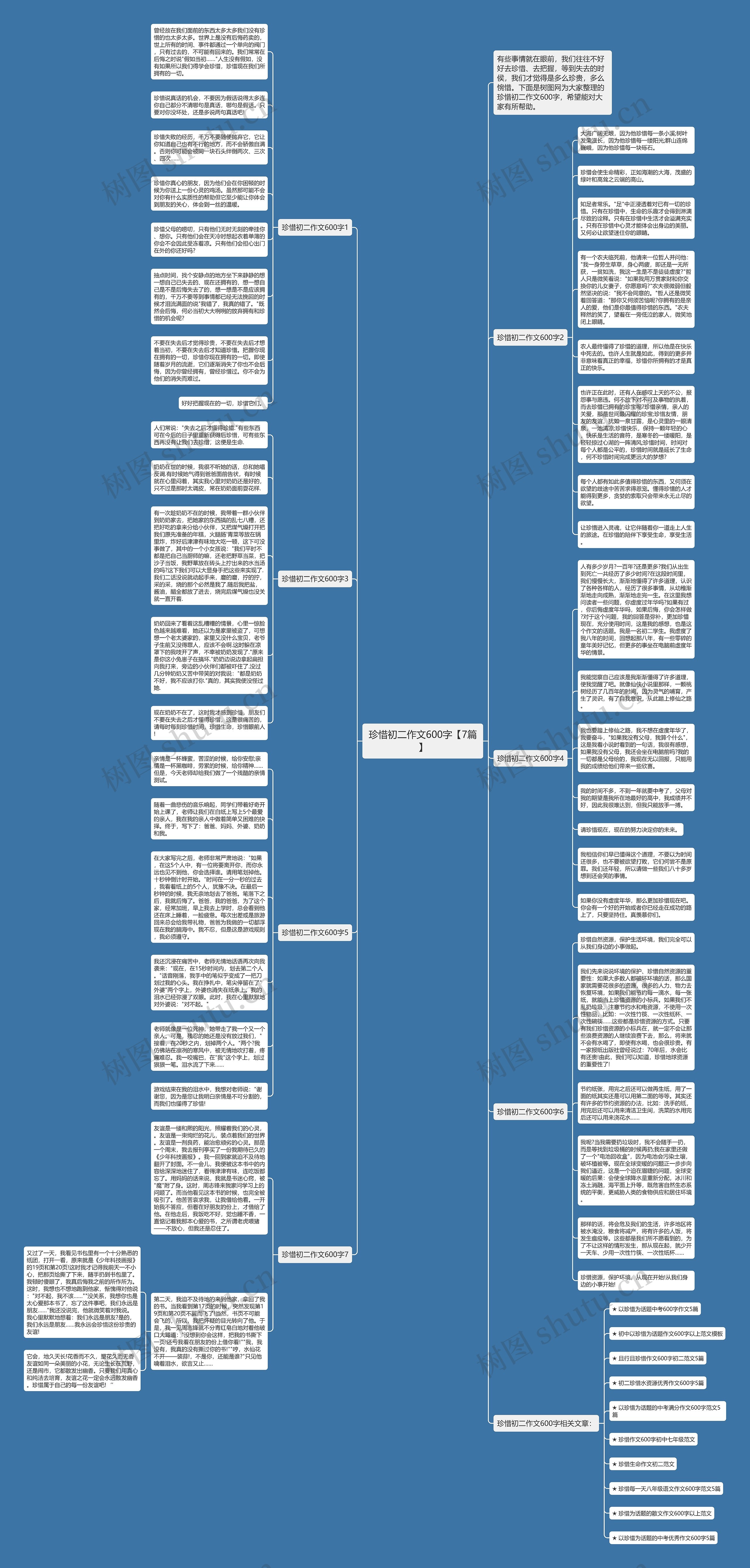 珍惜初二作文600字【7篇】思维导图