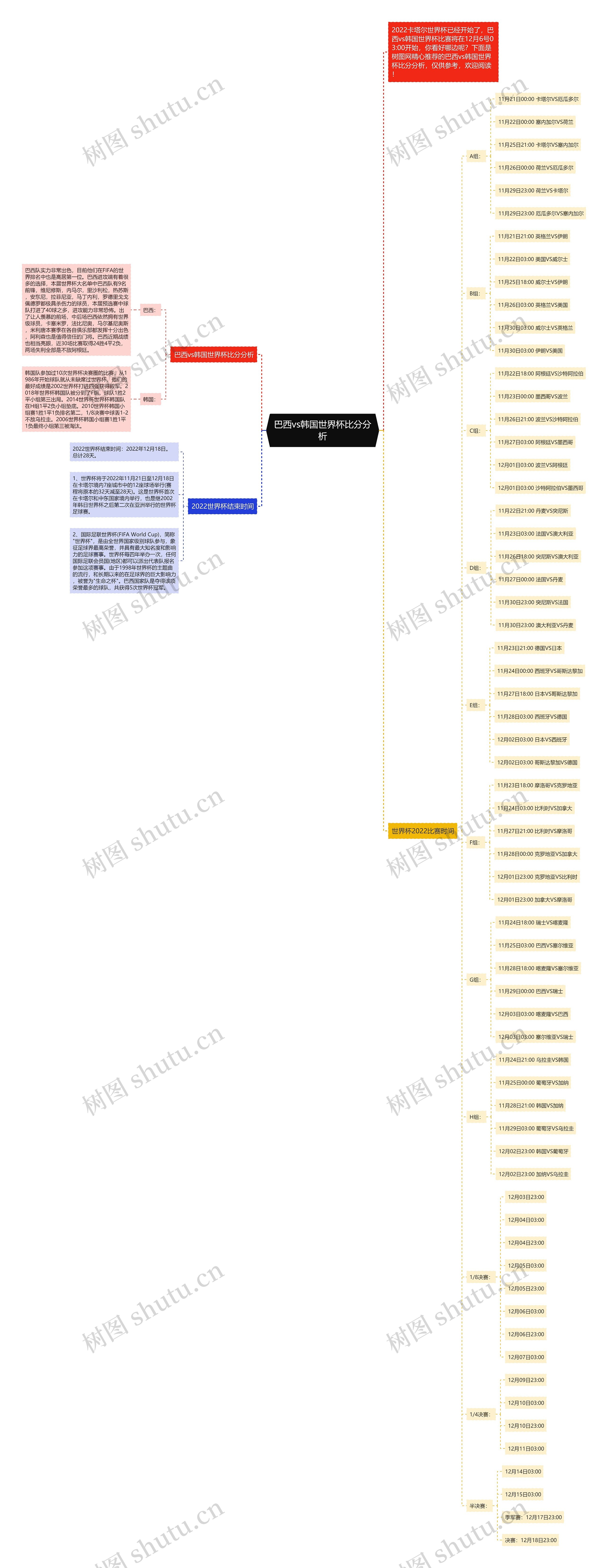 巴西vs韩国世界杯比分分析思维导图