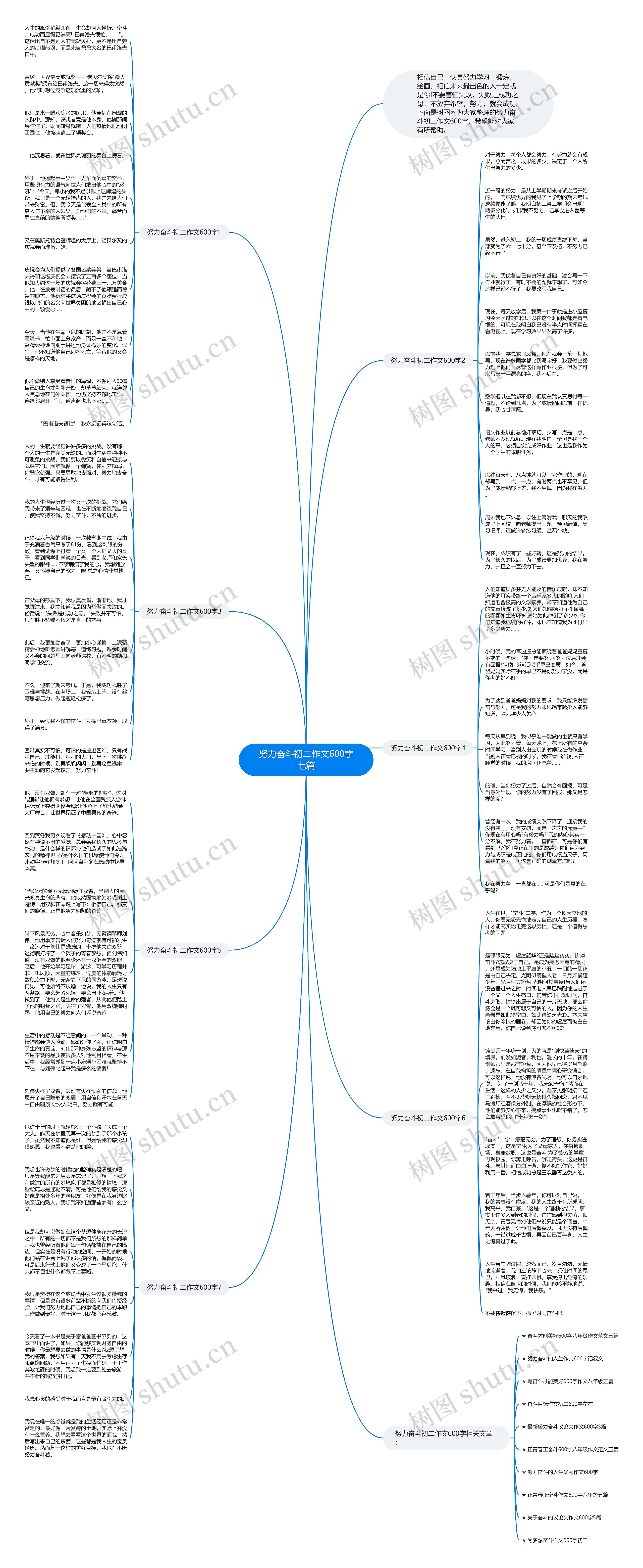 努力奋斗初二作文600字七篇思维导图