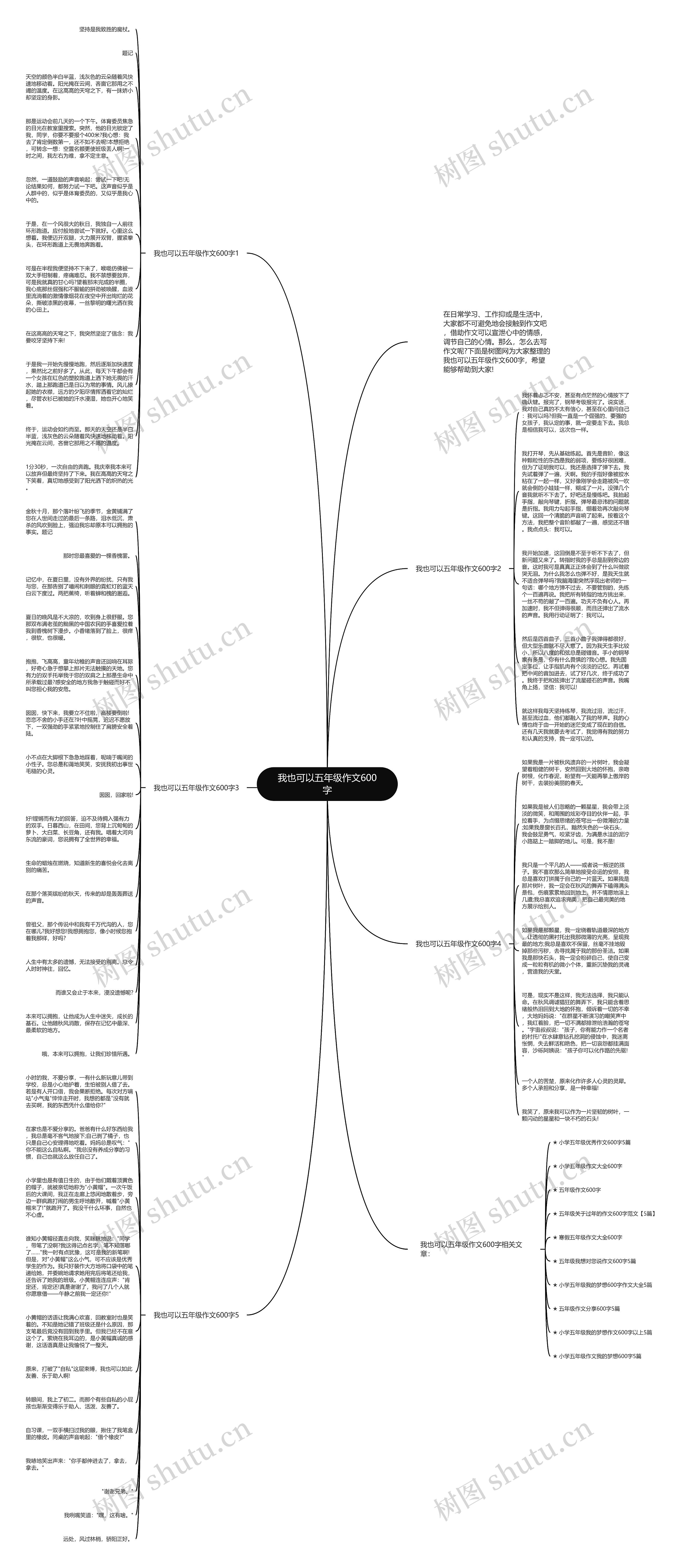 我也可以五年级作文600字思维导图