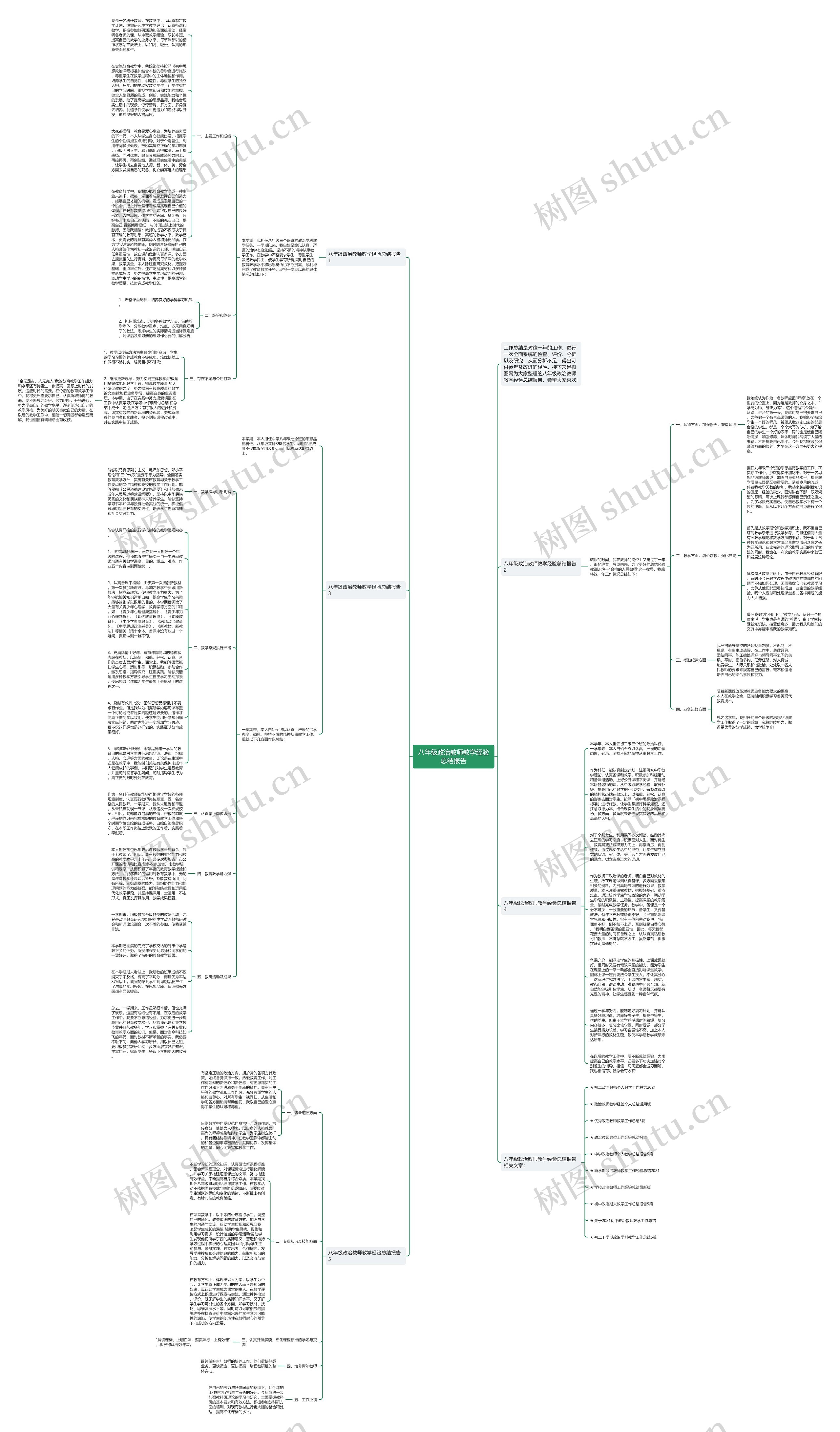 八年级政治教师教学经验总结报告