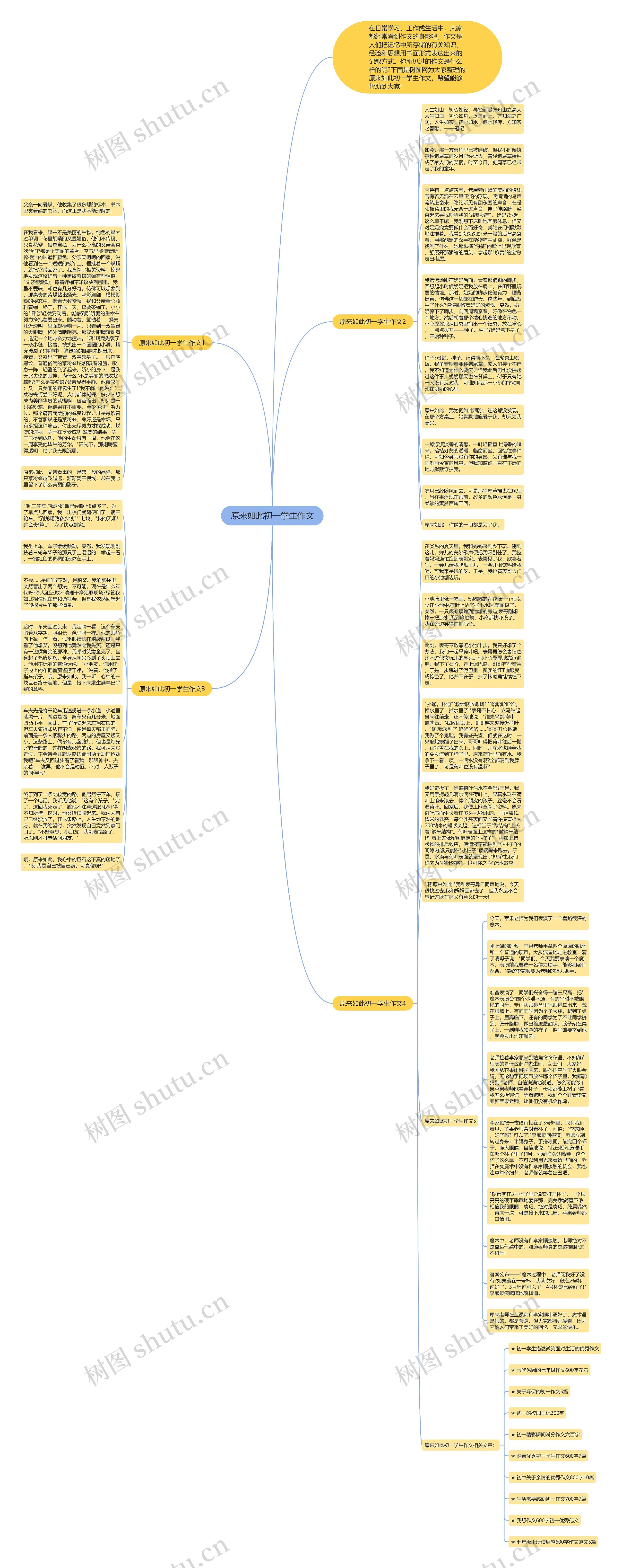 原来如此初一学生作文思维导图