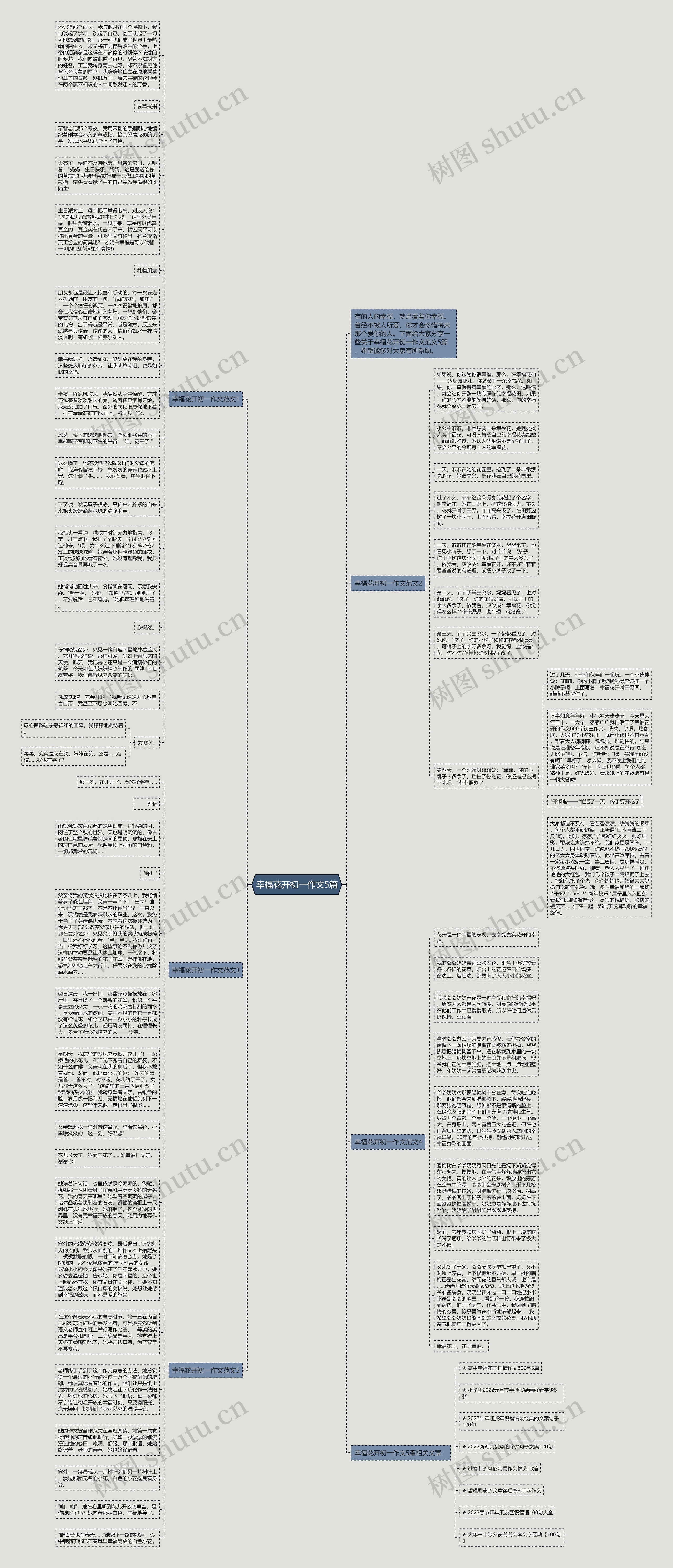 幸福花开初一作文5篇思维导图