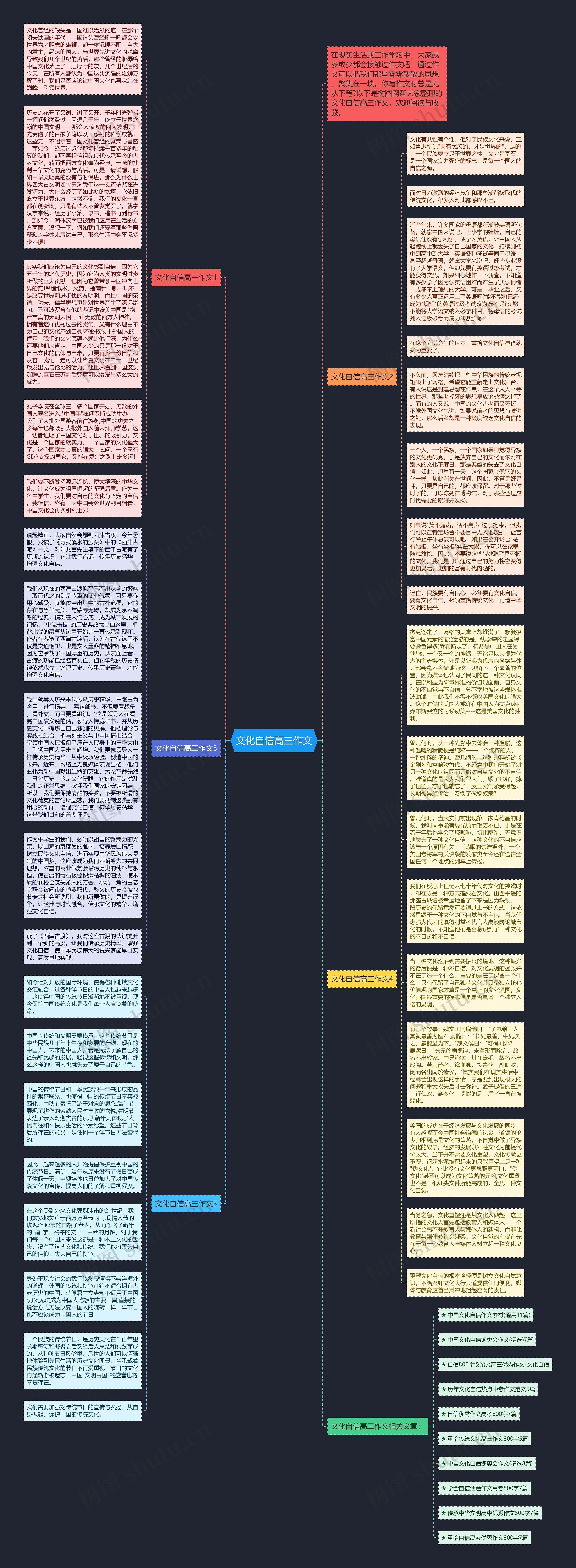 文化自信高三作文思维导图