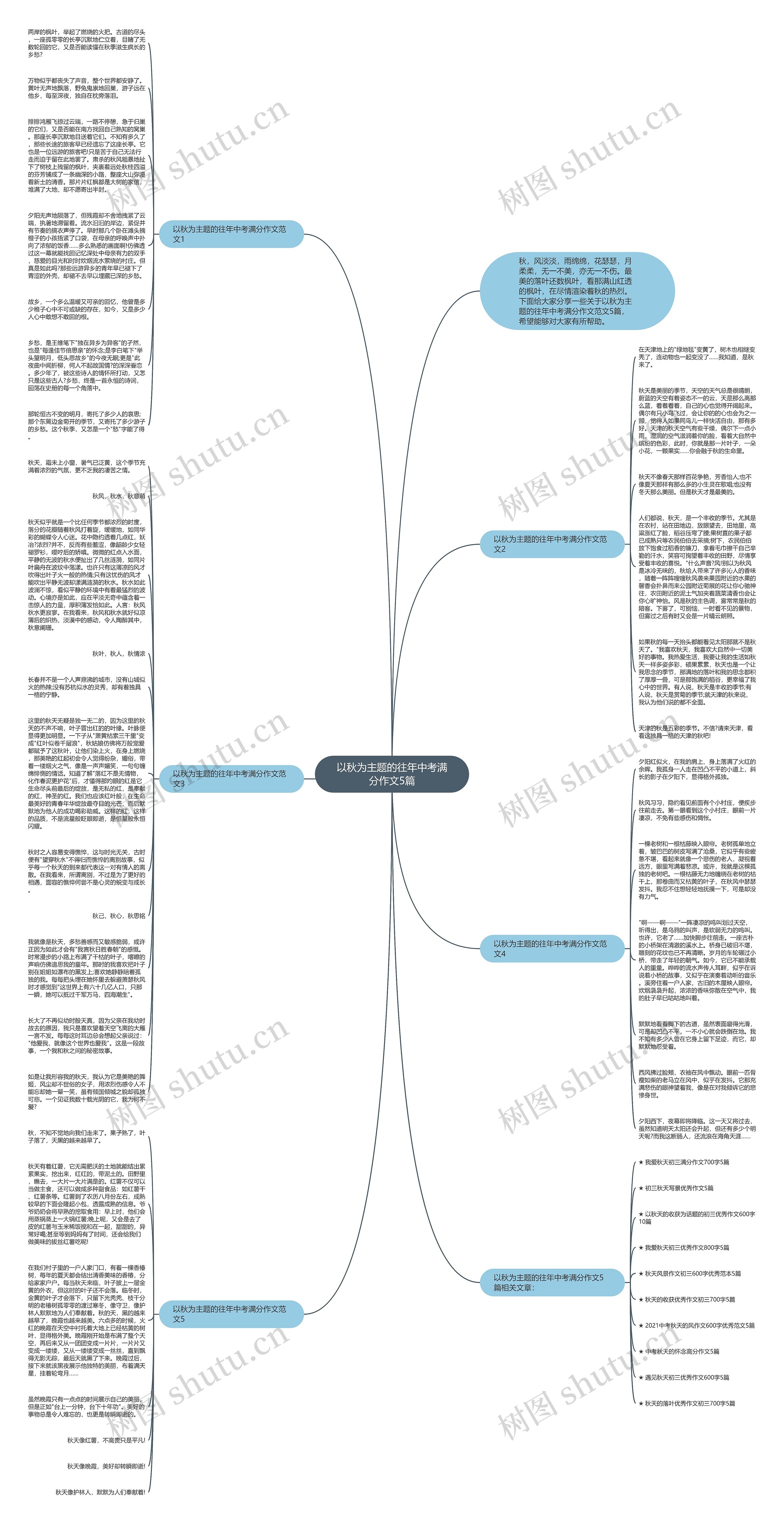 以秋为主题的往年中考满分作文5篇