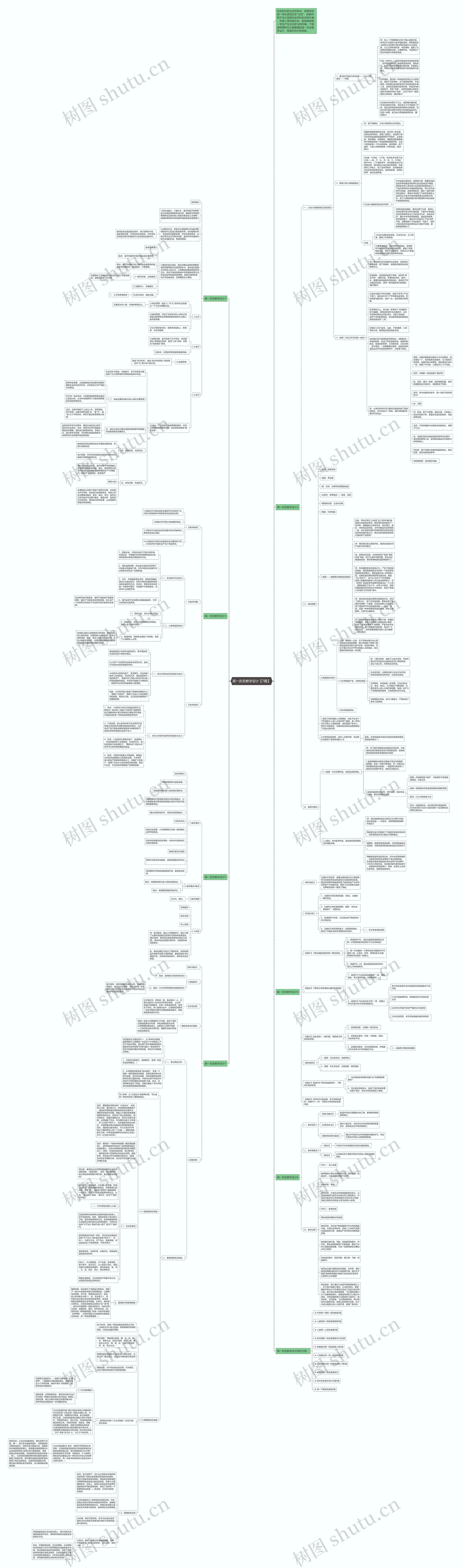 高一历史教学设计【7篇】思维导图