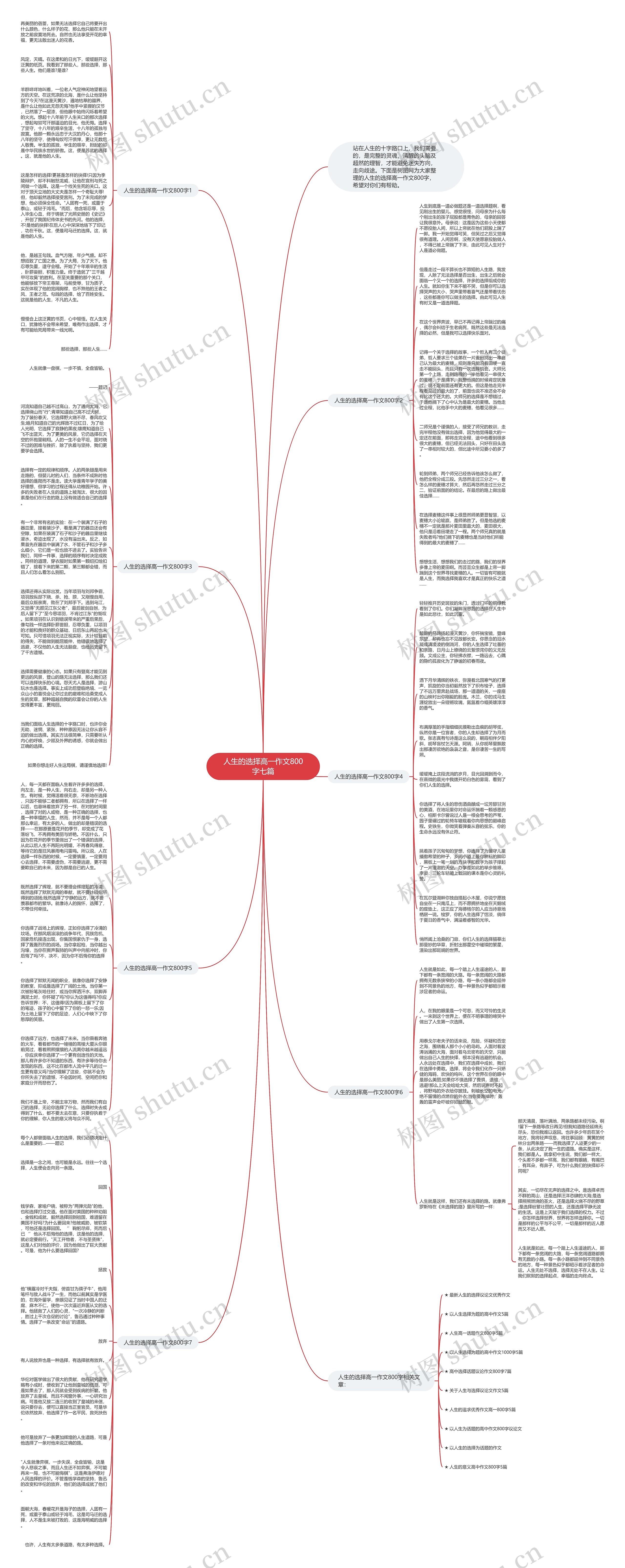 人生的选择高一作文800字七篇思维导图