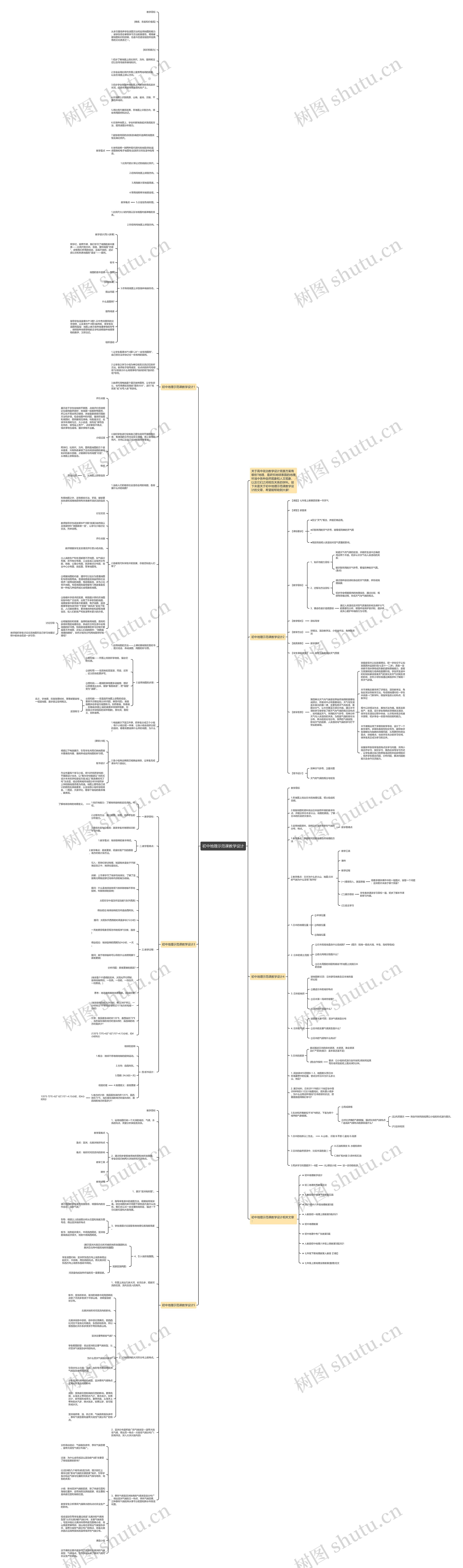 初中地理示范课教学设计思维导图