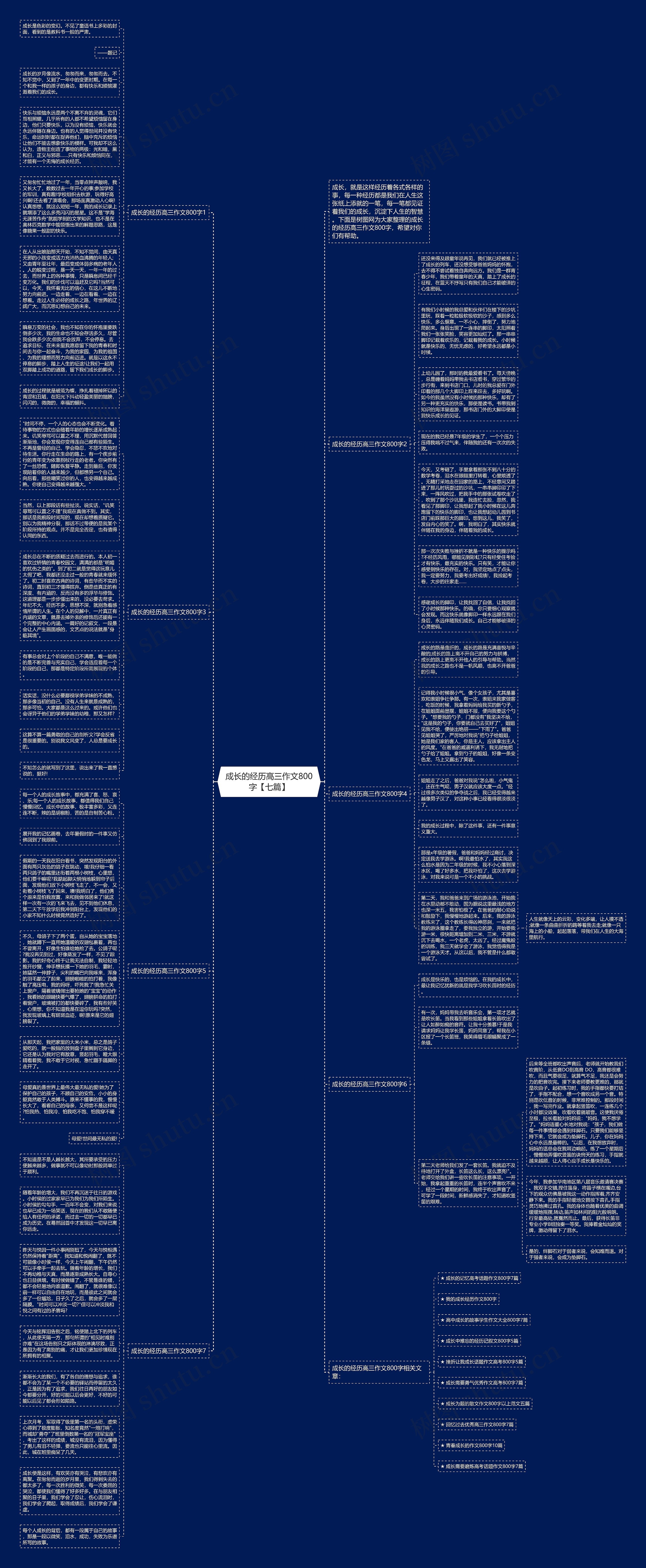 成长的经历高三作文800字【七篇】思维导图