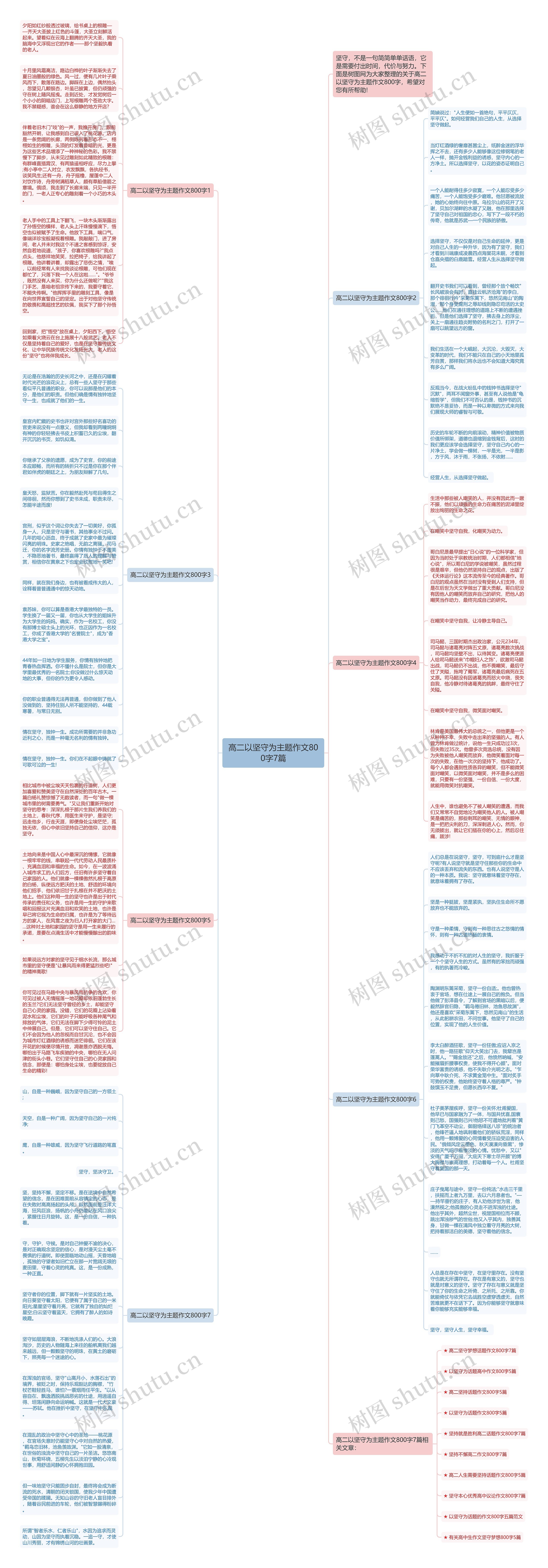 高二以坚守为主题作文800字7篇思维导图