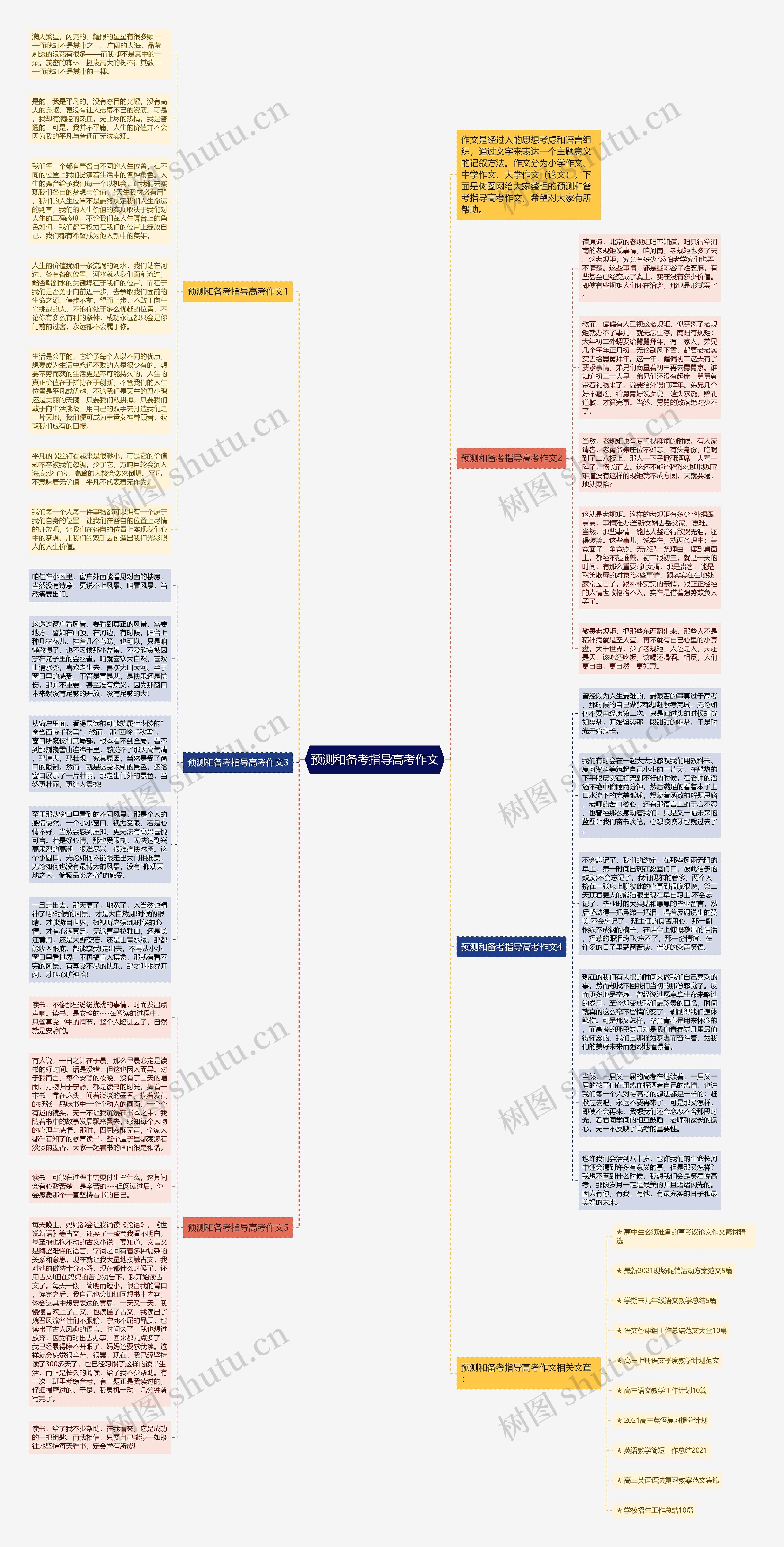 预测和备考指导高考作文思维导图