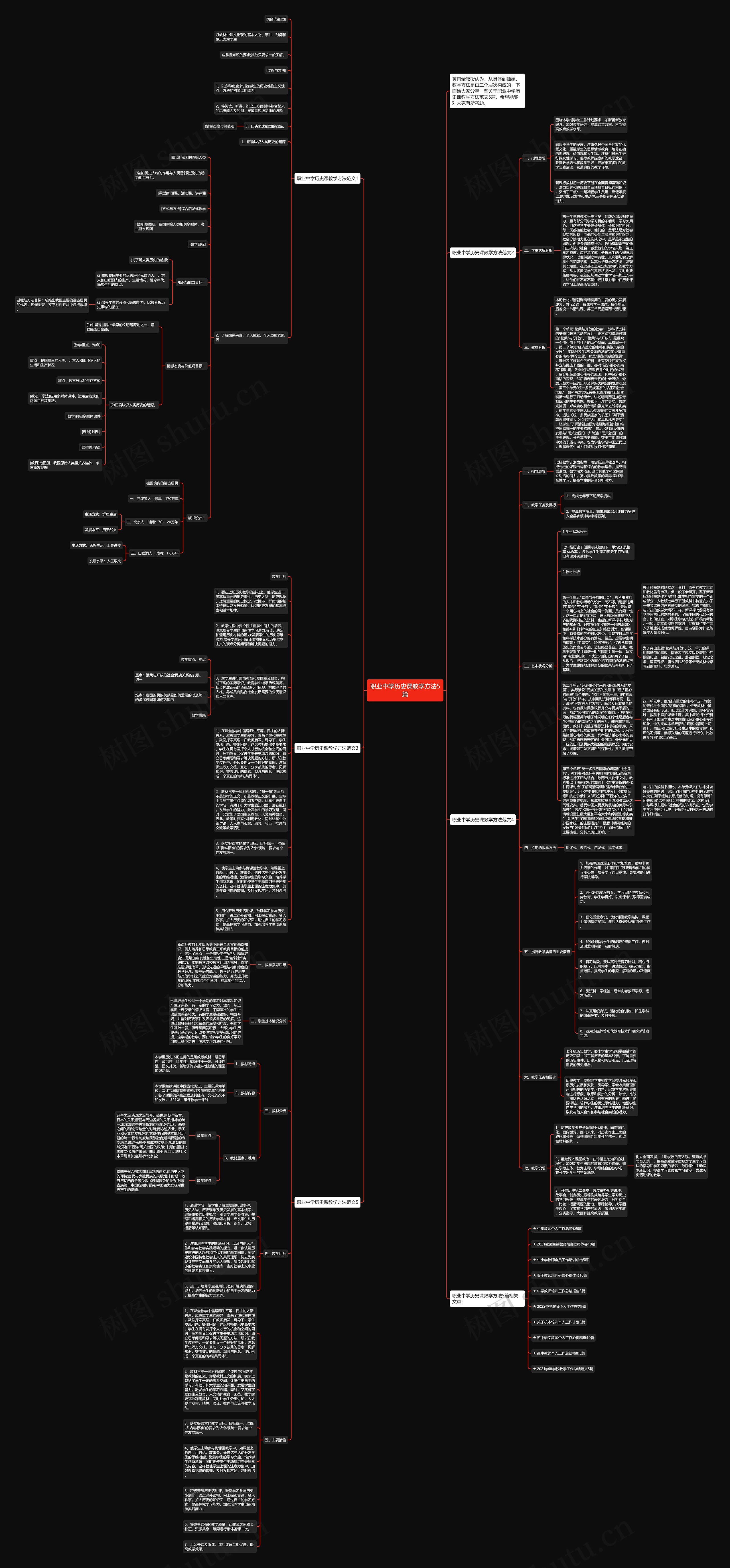 职业中学历史课教学方法5篇思维导图