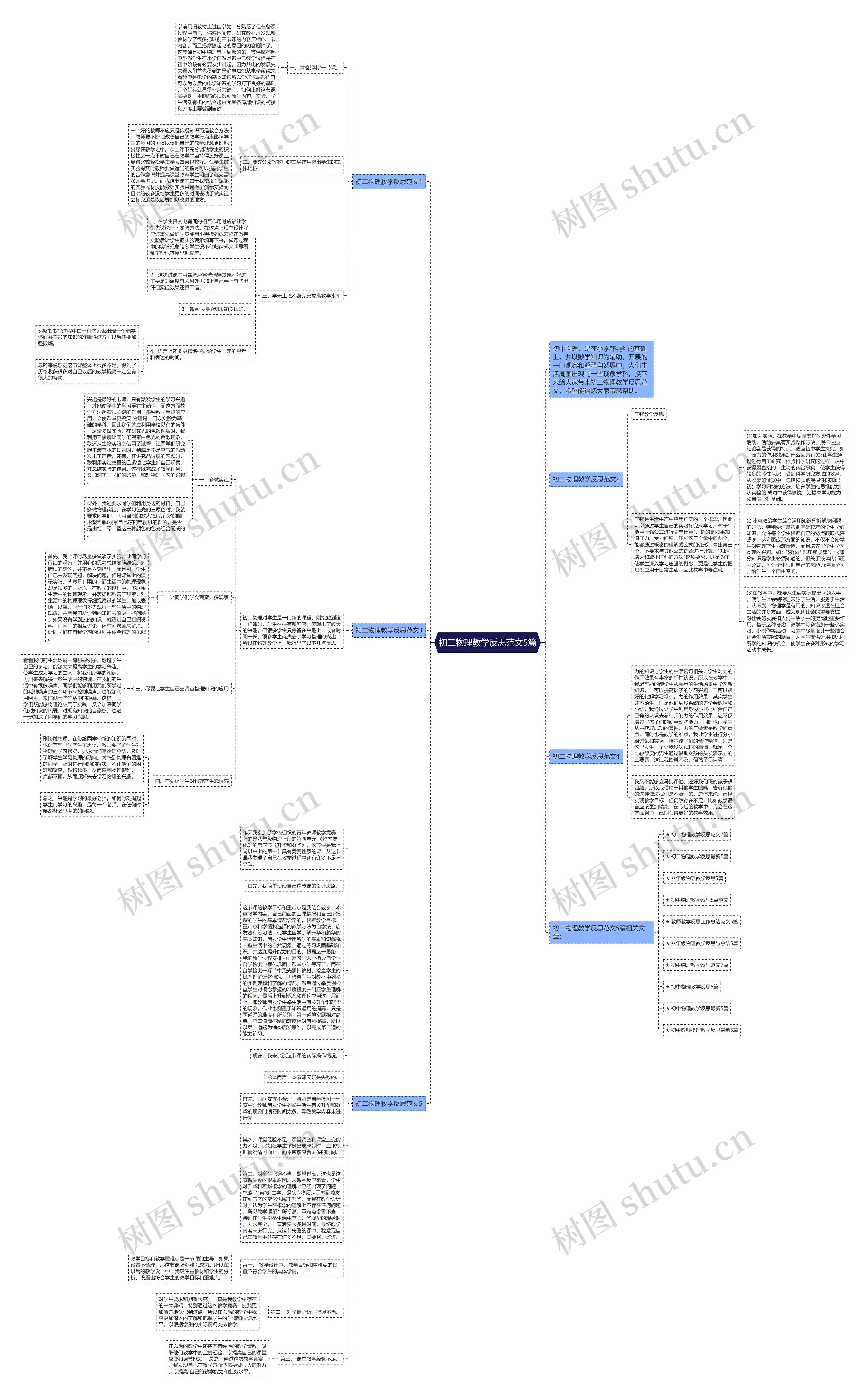 初二物理教学反思范文5篇思维导图