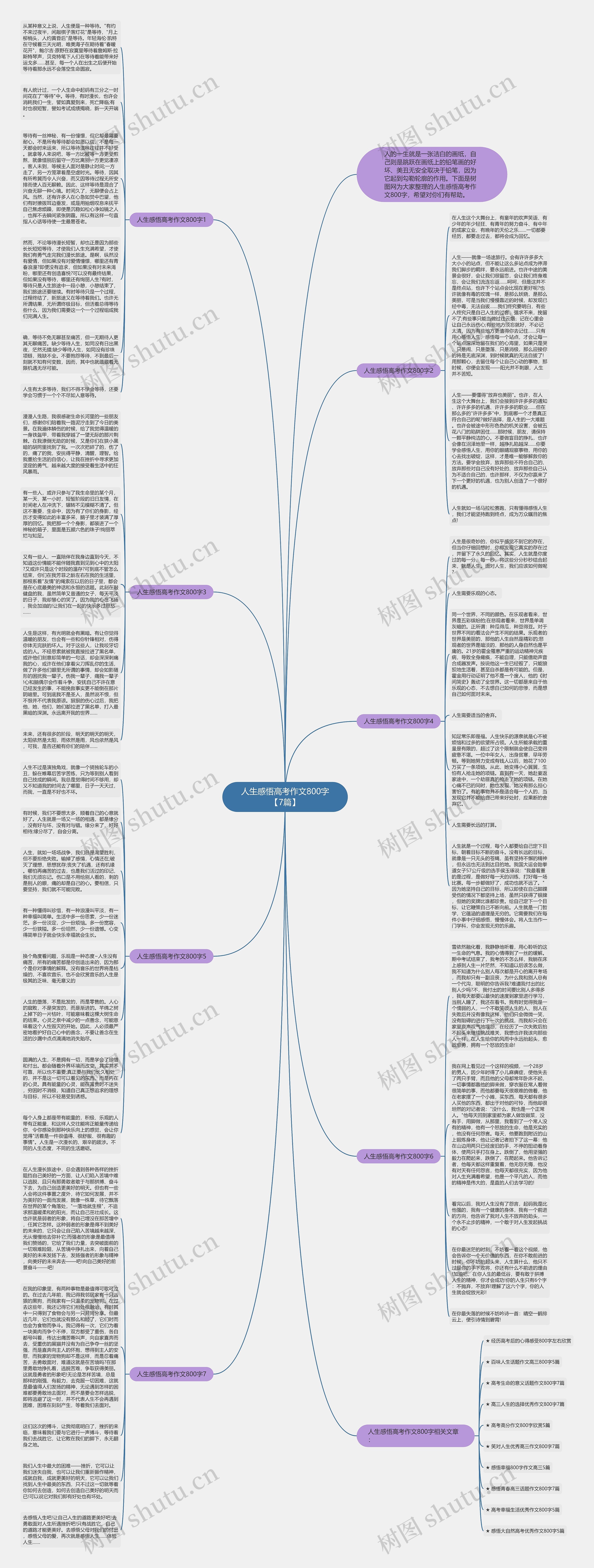 人生感悟高考作文800字【7篇】思维导图