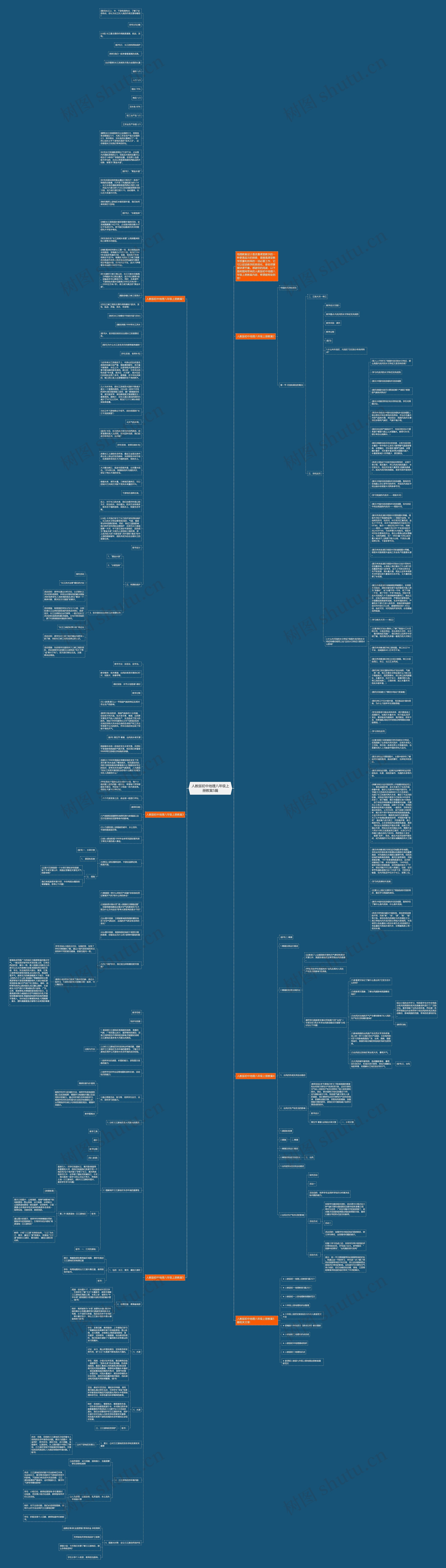 人教版初中地理八年级上册教案5篇思维导图
