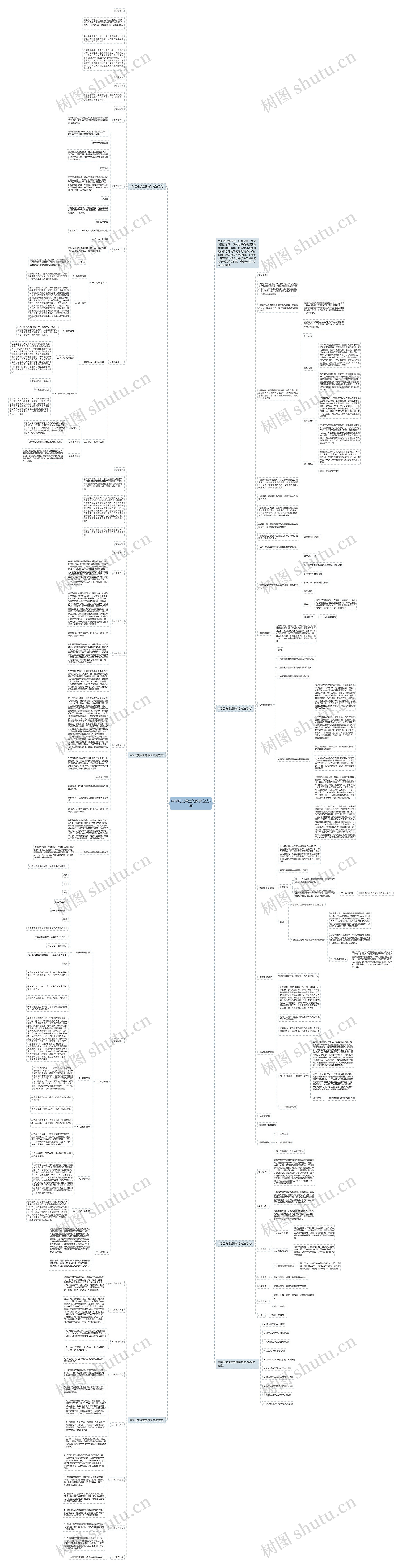 中学历史课堂的教学方法5篇思维导图