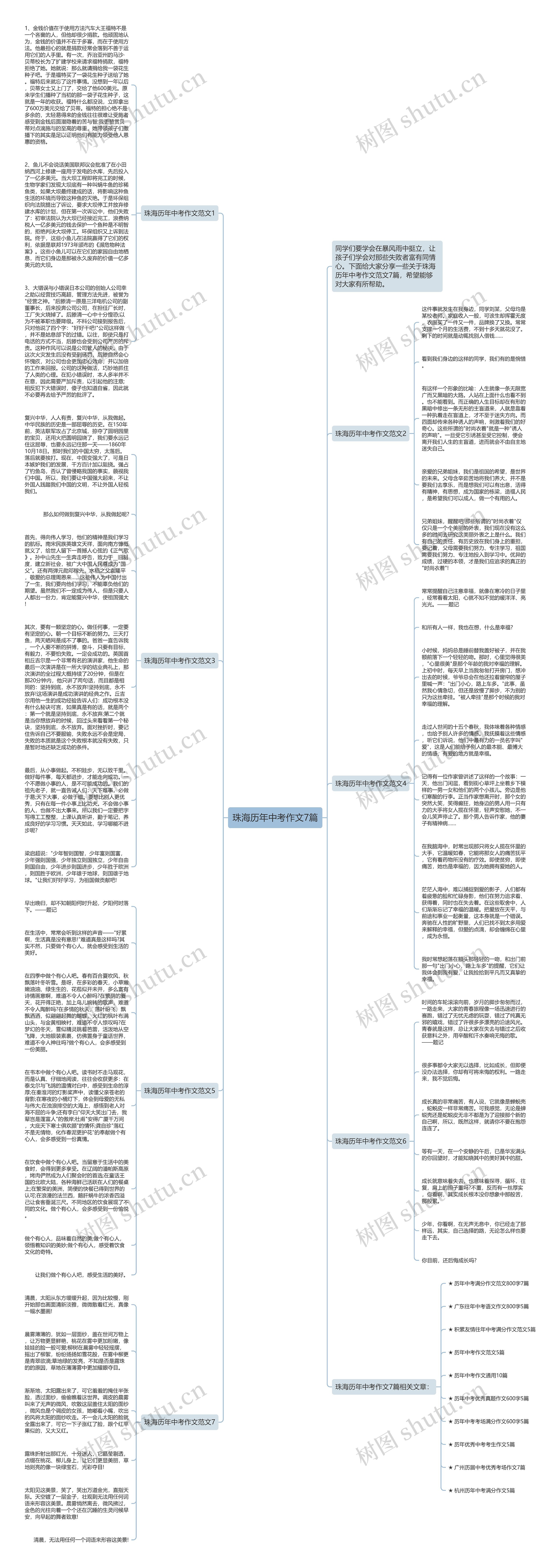 珠海历年中考作文7篇思维导图