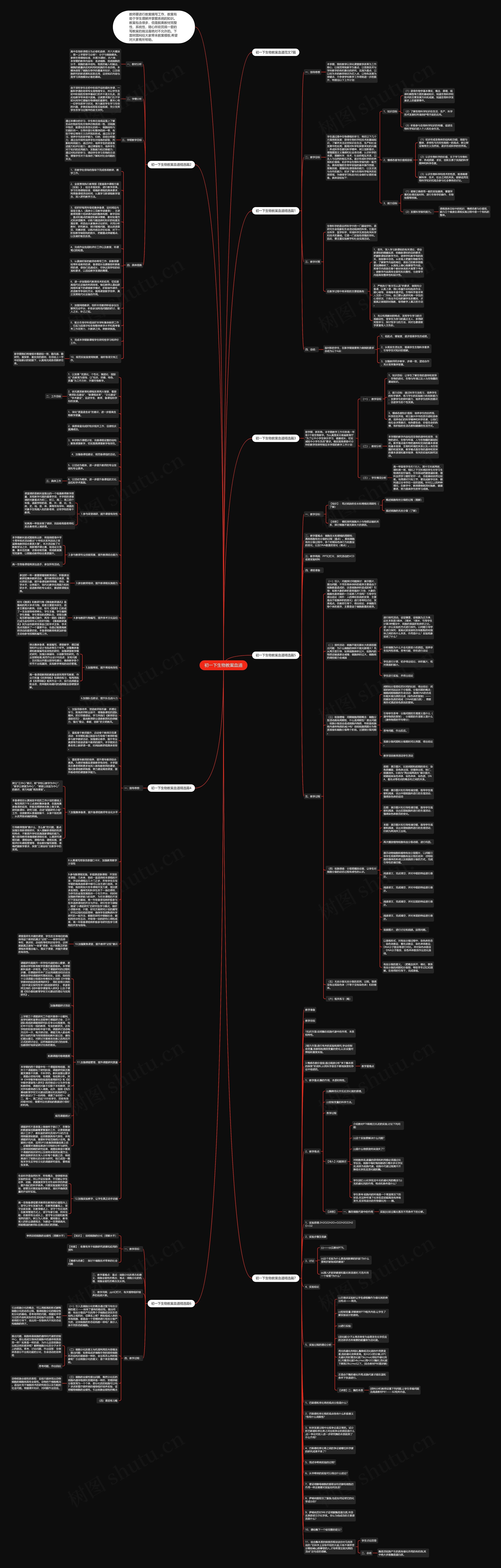 初一下生物教案血道思维导图
