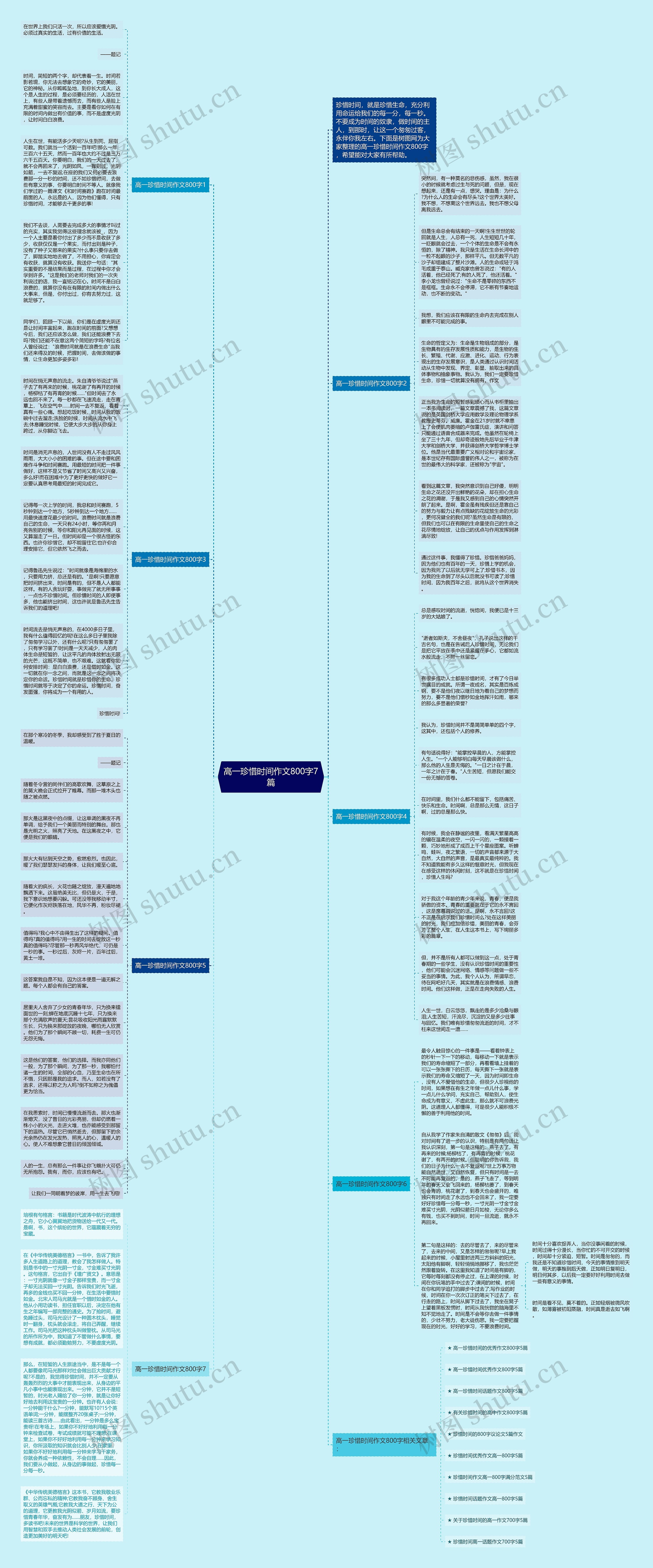 高一珍惜时间作文800字7篇思维导图