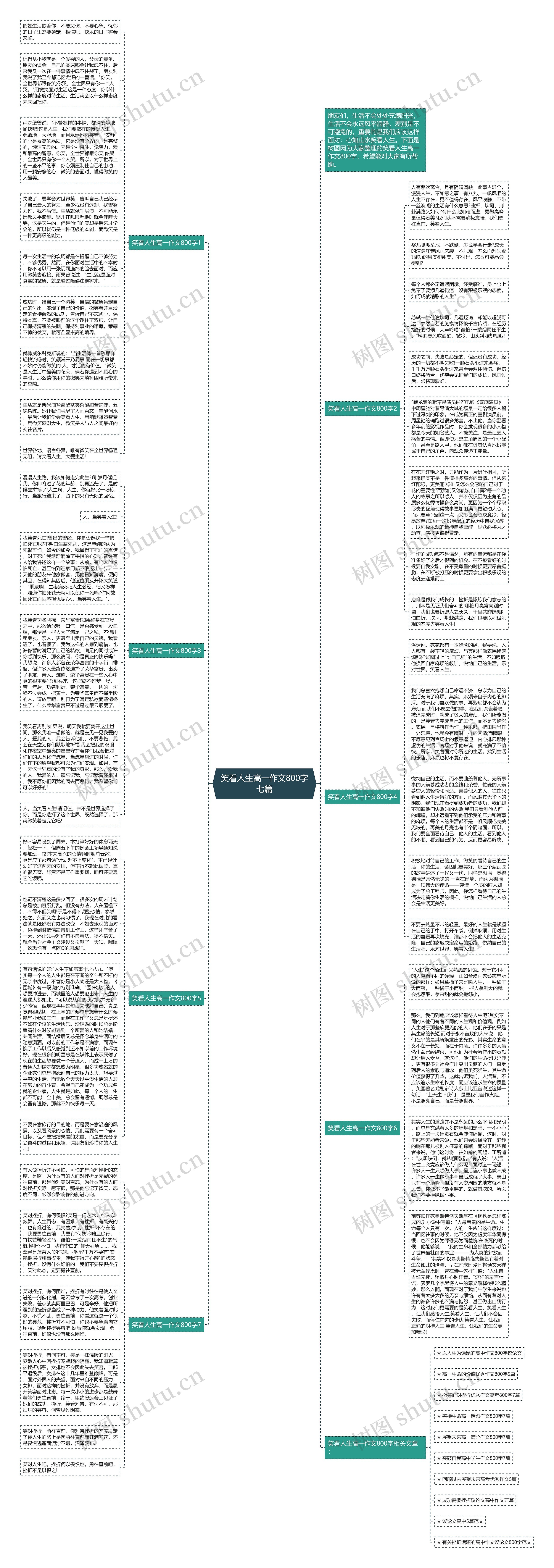 笑看人生高一作文800字七篇思维导图