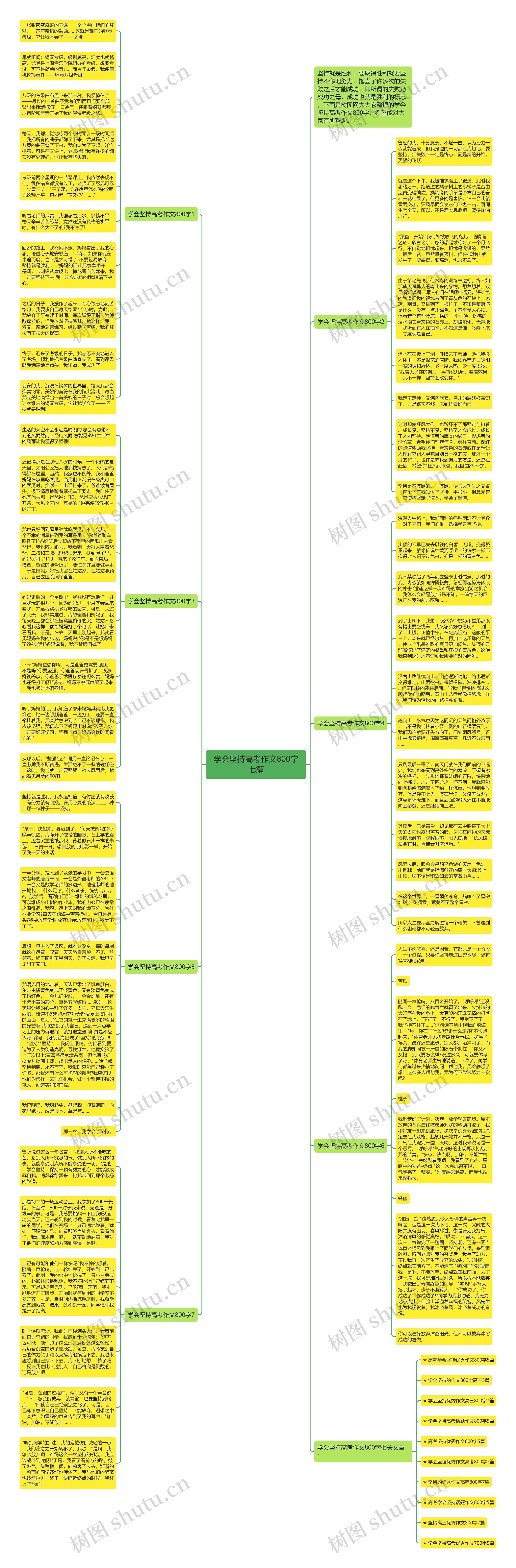 学会坚持高考作文800字七篇思维导图