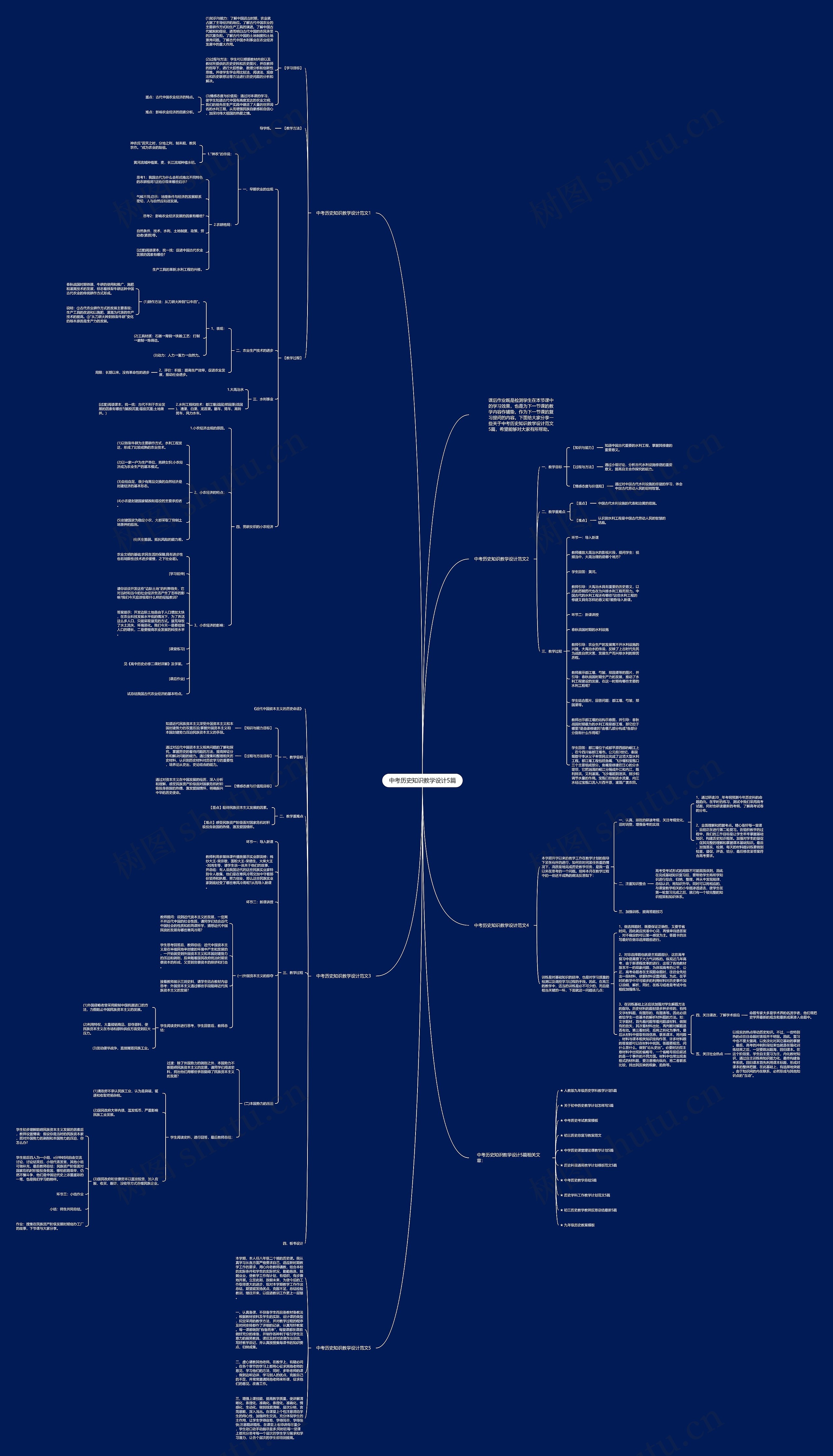中考历史知识教学设计5篇