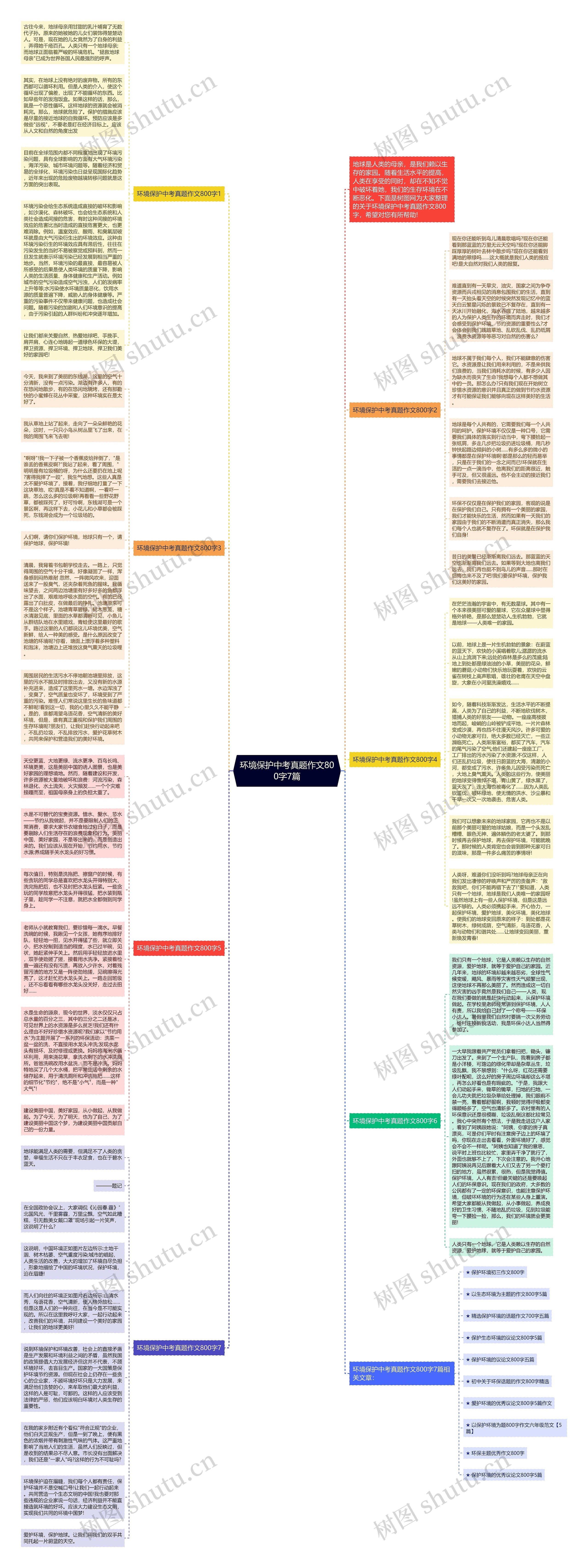 环境保护中考真题作文800字7篇