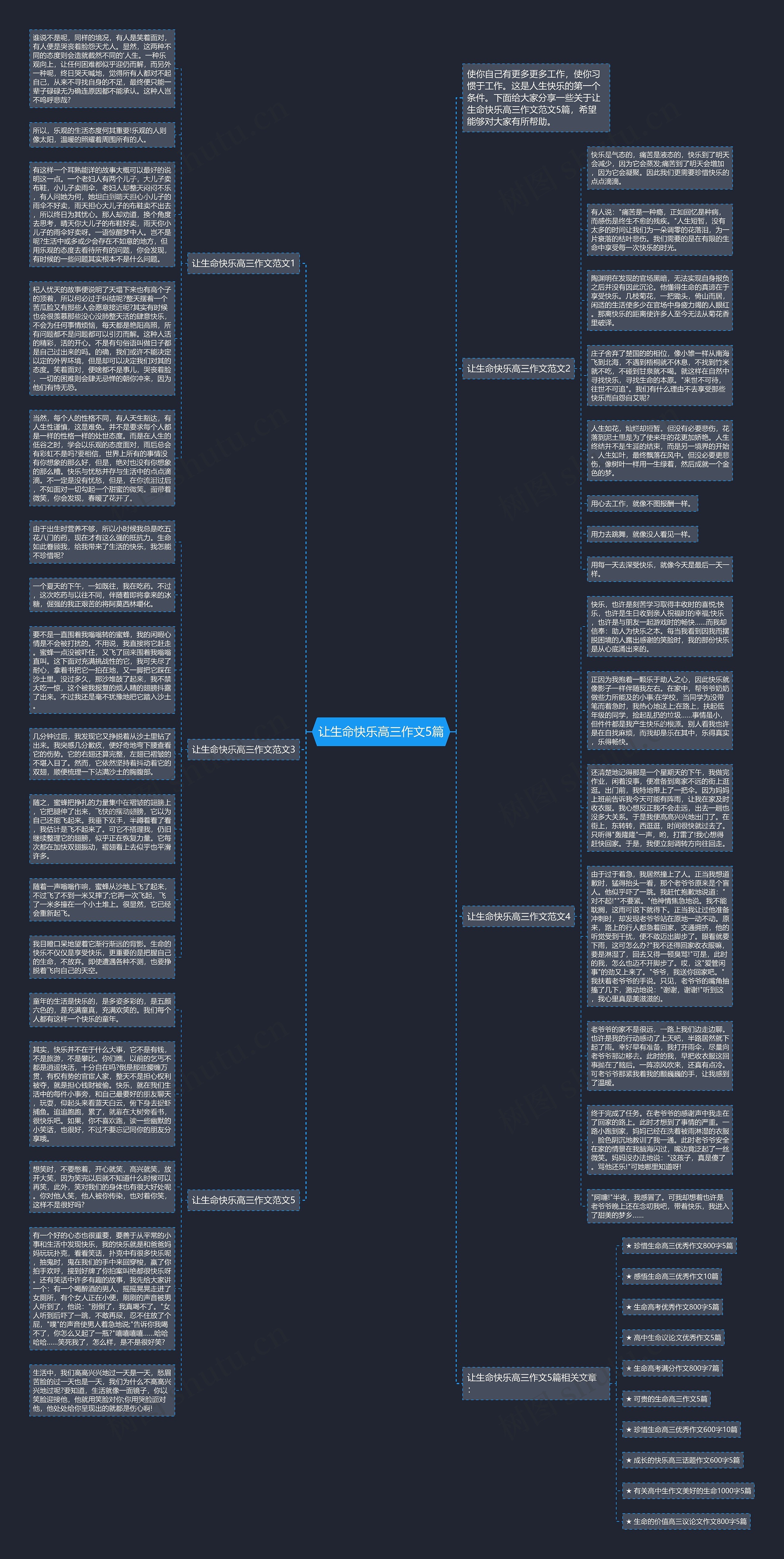 让生命快乐高三作文5篇思维导图