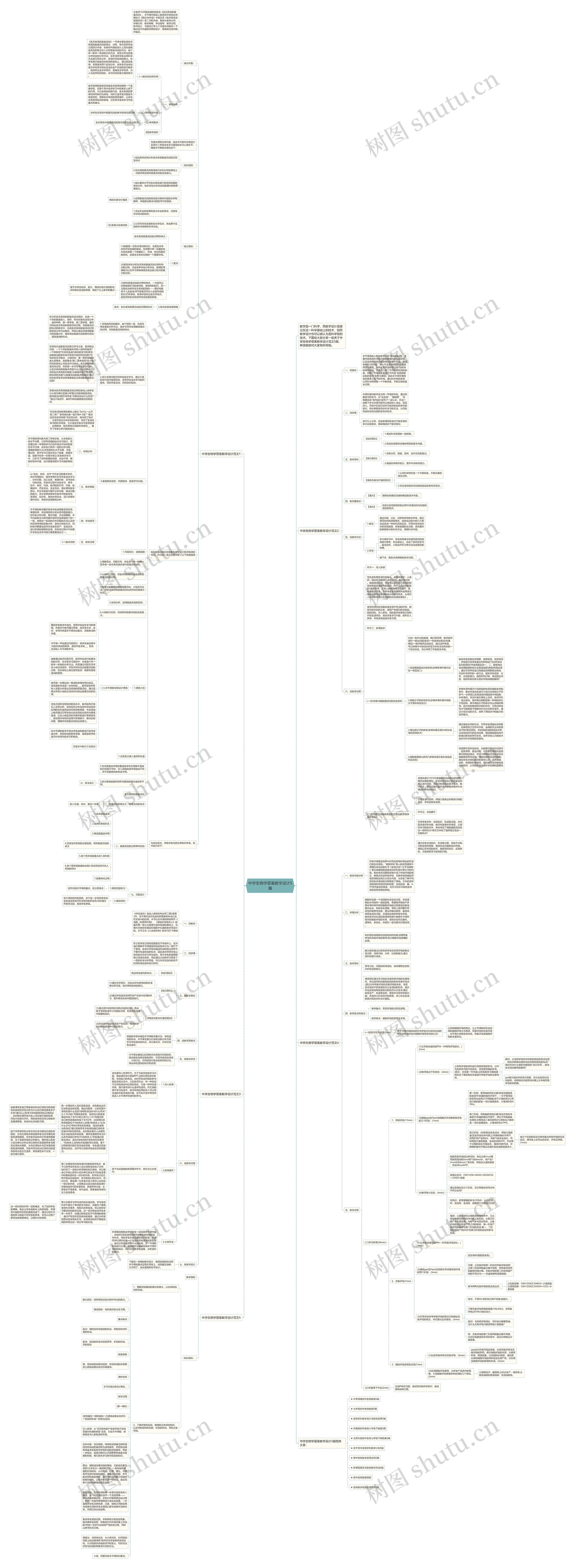 中学生物学答案教学设计5篇思维导图