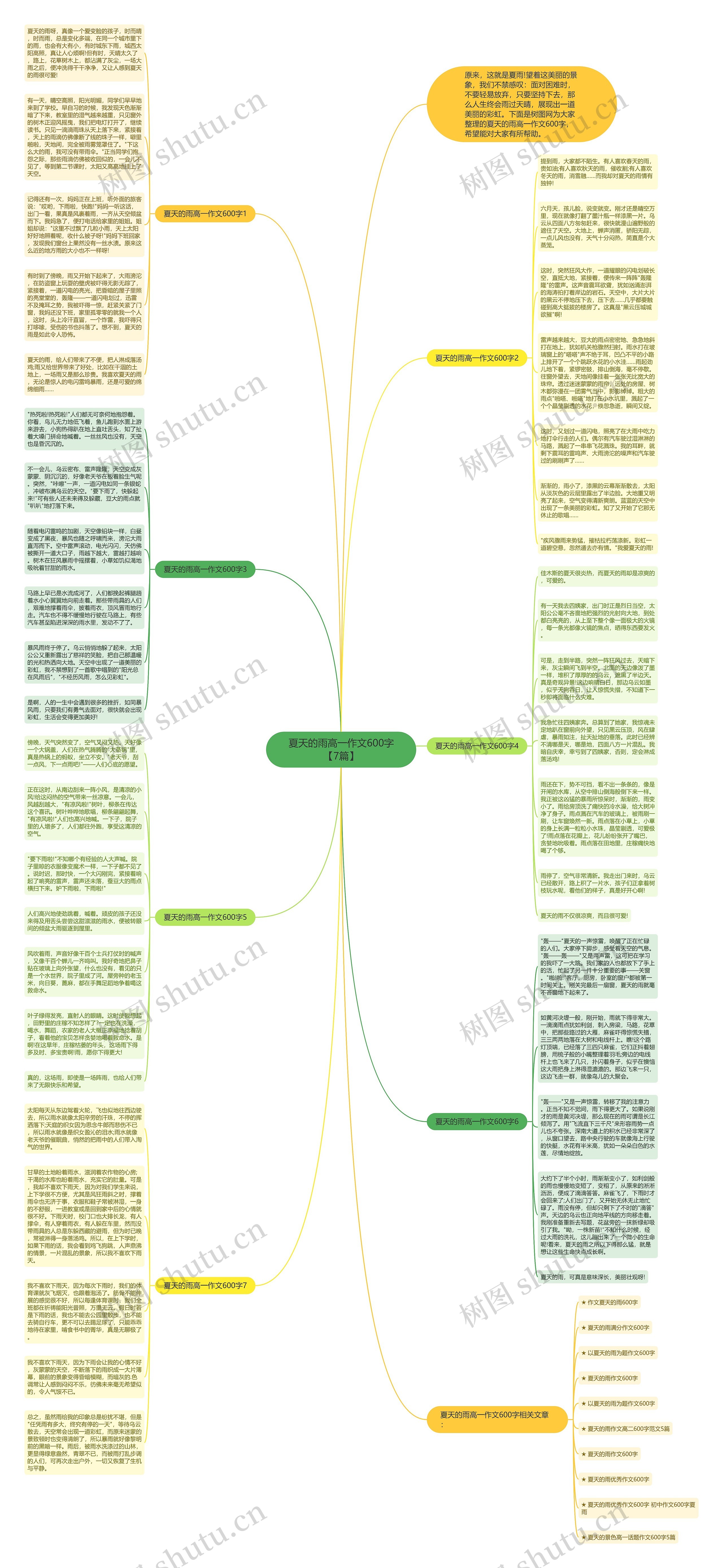 夏天的雨高一作文600字【7篇】