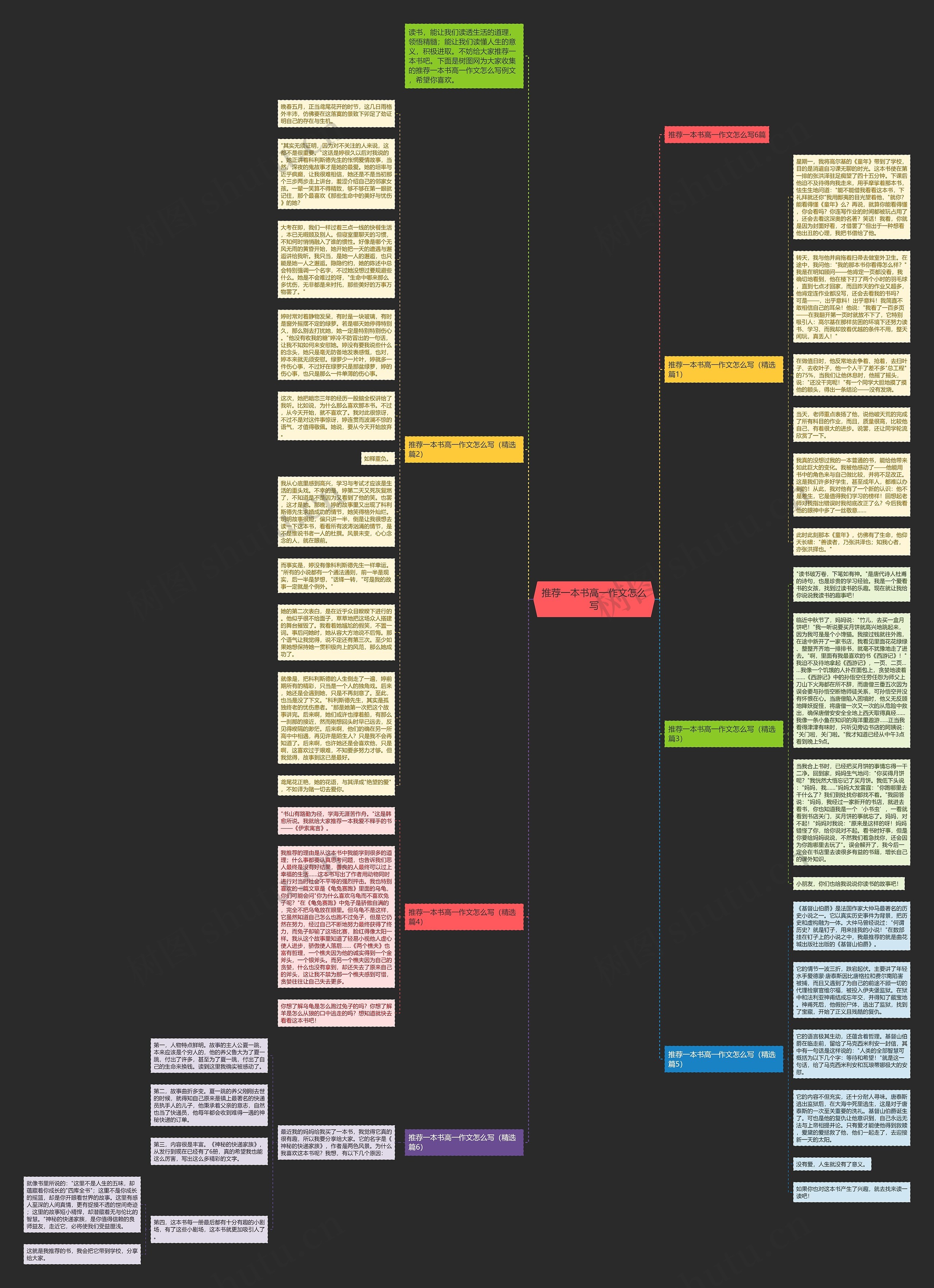 推荐一本书高一作文怎么写思维导图