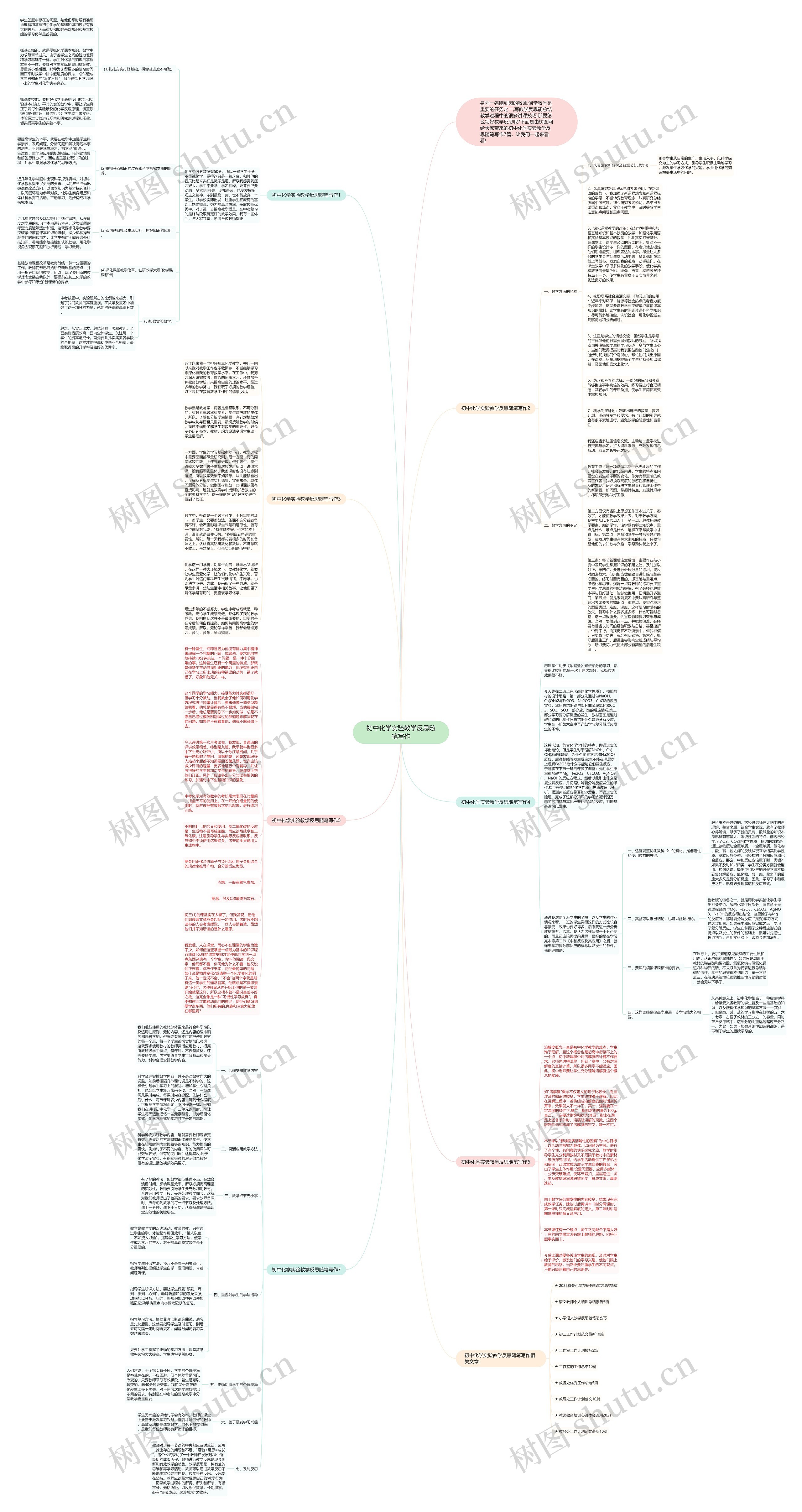 初中化学实验教学反思随笔写作